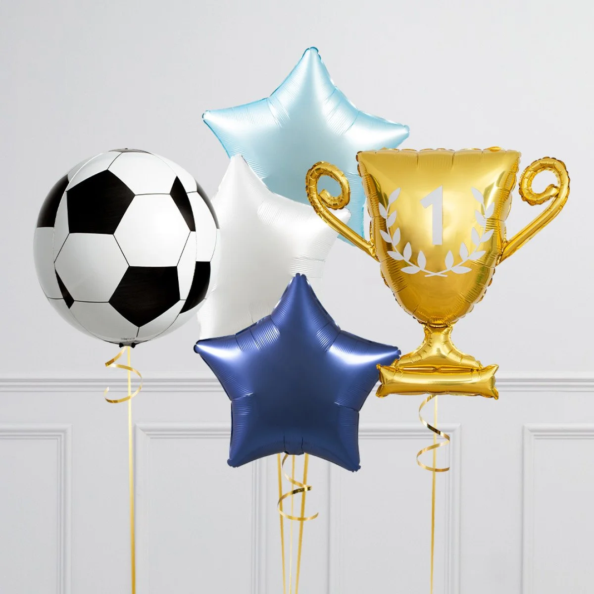 Football Blue Birthday Balloon Package