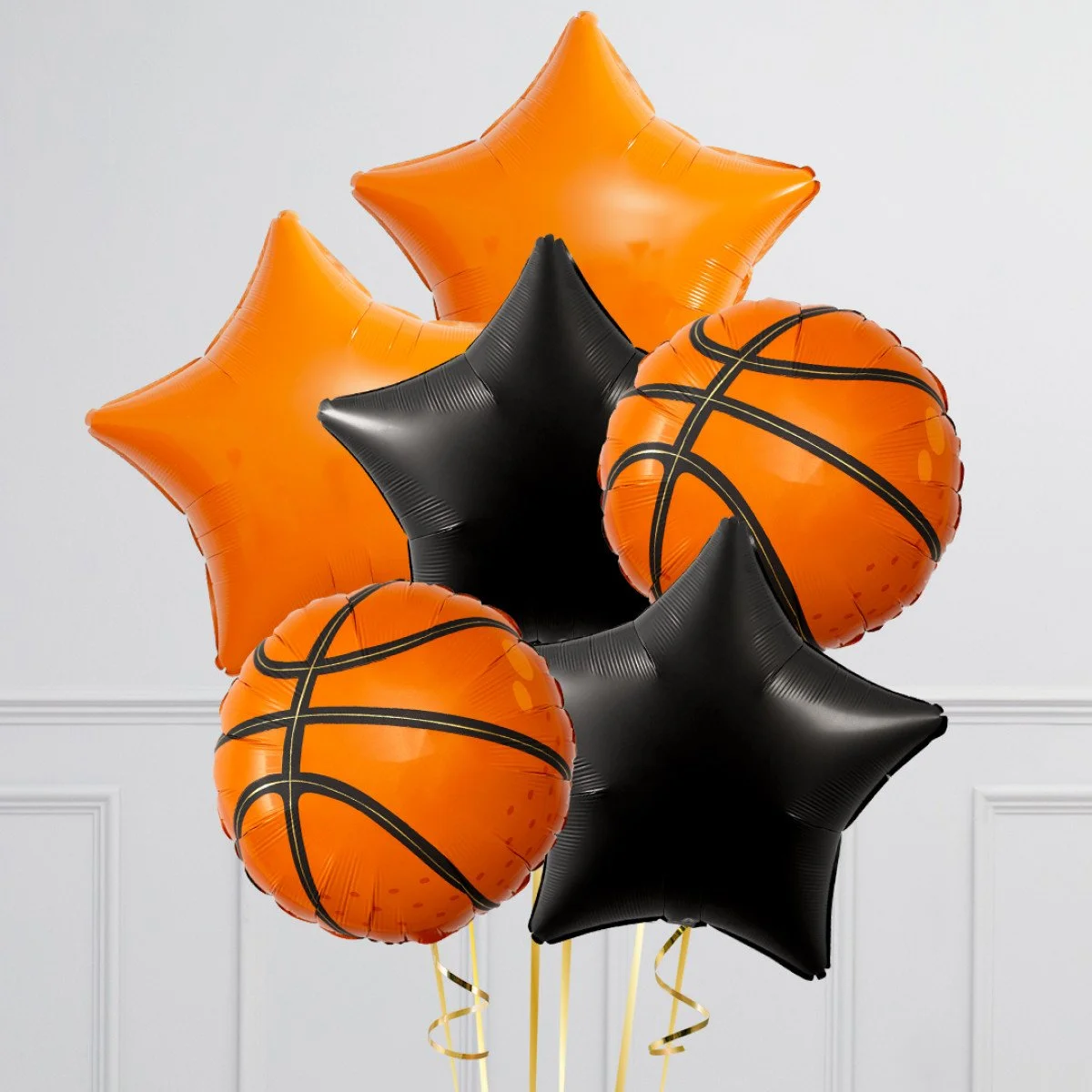 Basketball Stars Inflated Foil Balloon Bunch