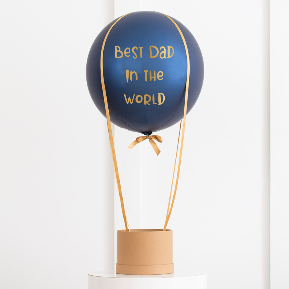 Personalised Sapphire Blue Orb Hot Air Balloon