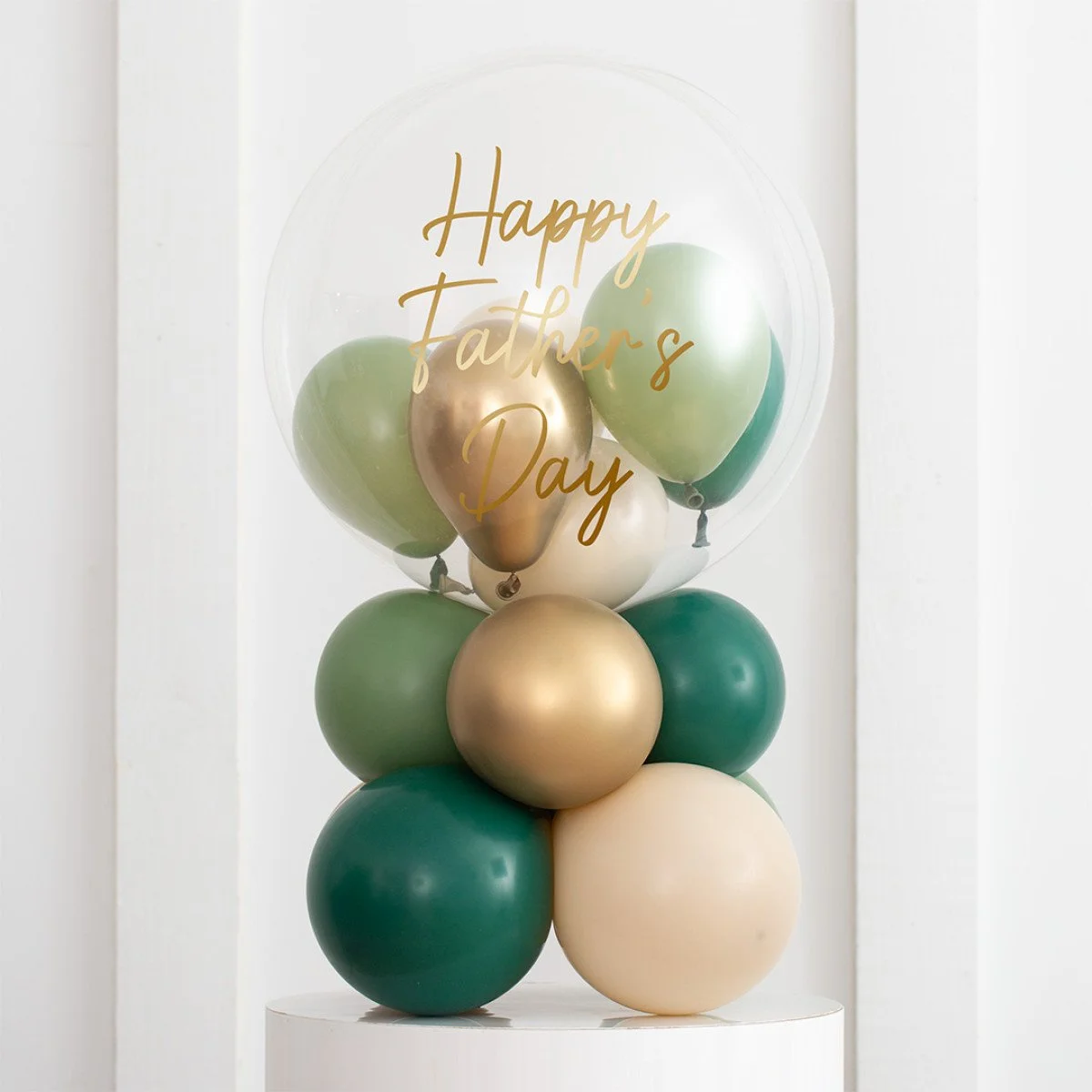 Personalised Forest Green Mini Filled Bubble Stack