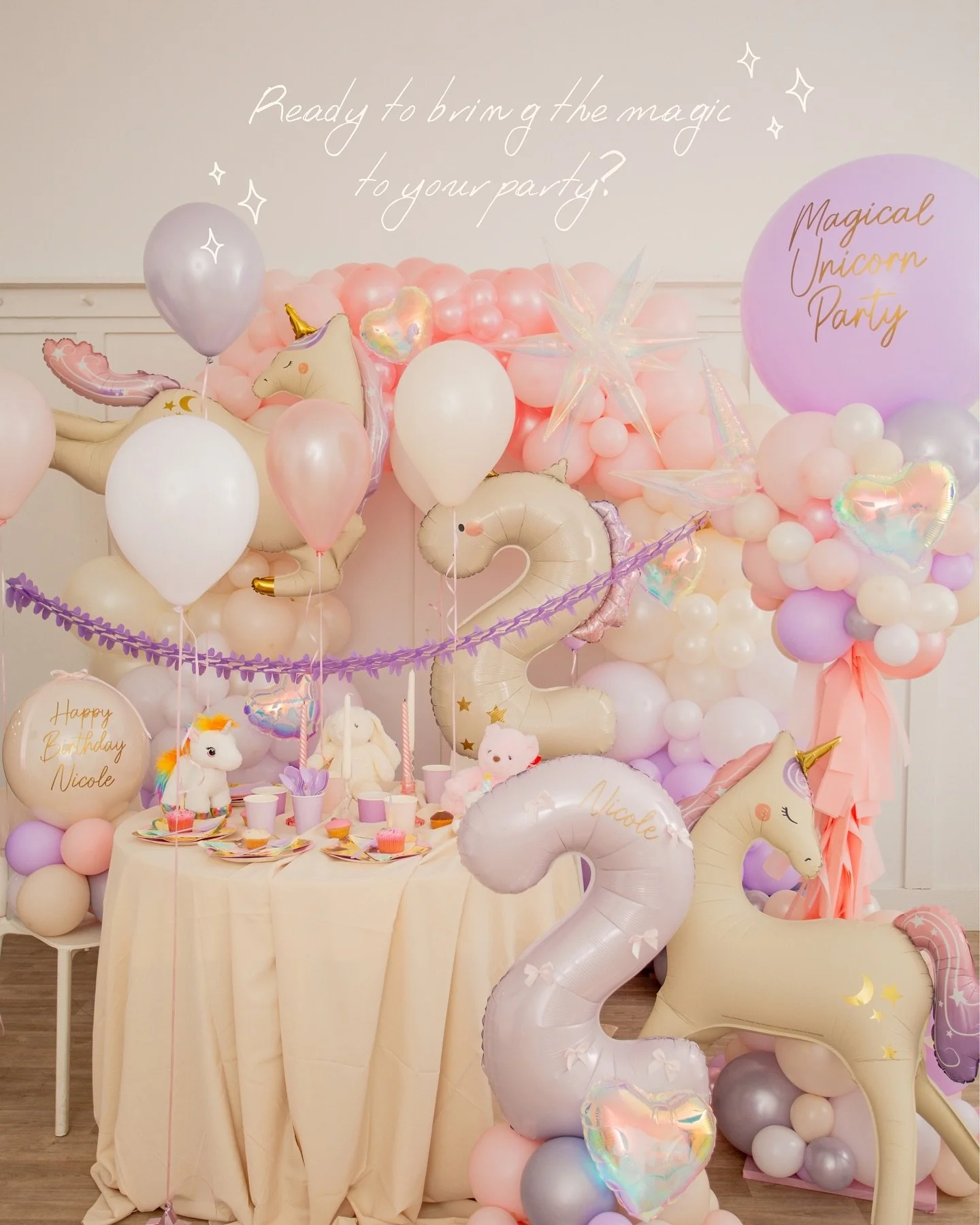 Send this to someone who loves a perfectly put together party ✨🦄 

Ready made for you - delivered straight to your door on a date of your choice. We adore this Pastel Unicorn party range! 💖