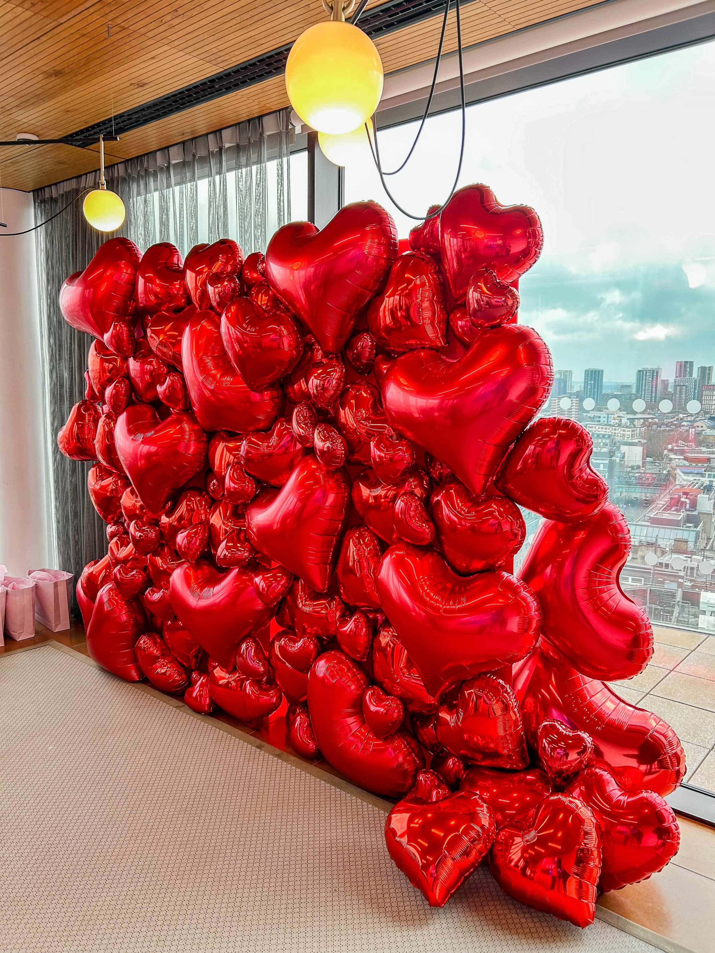 Millie's Cookies Valentine's Heart Foil Wall Backdrop 
