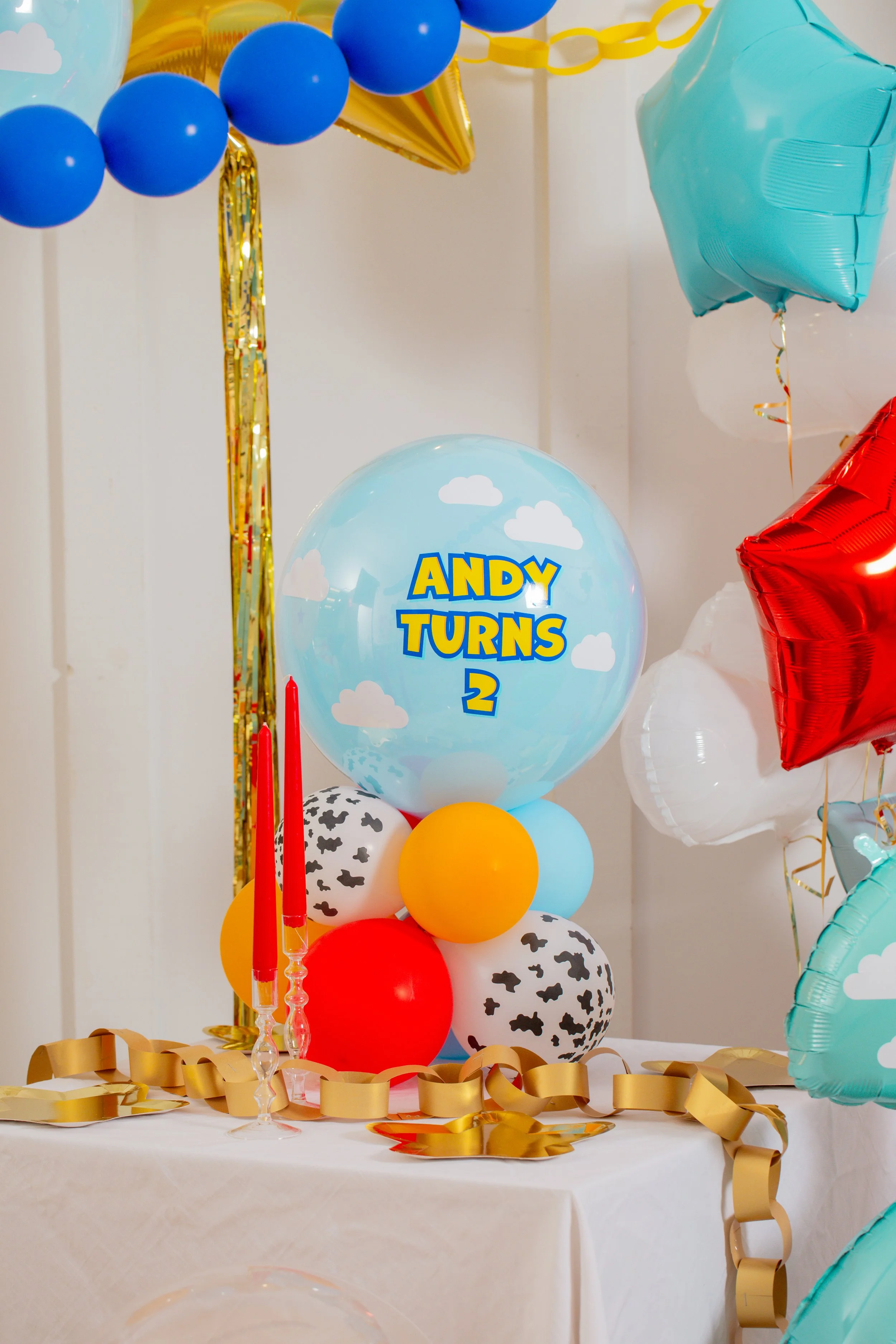 Toy Story 5 Inspired Balloon Birthday Setup Two Infinity and Beyond