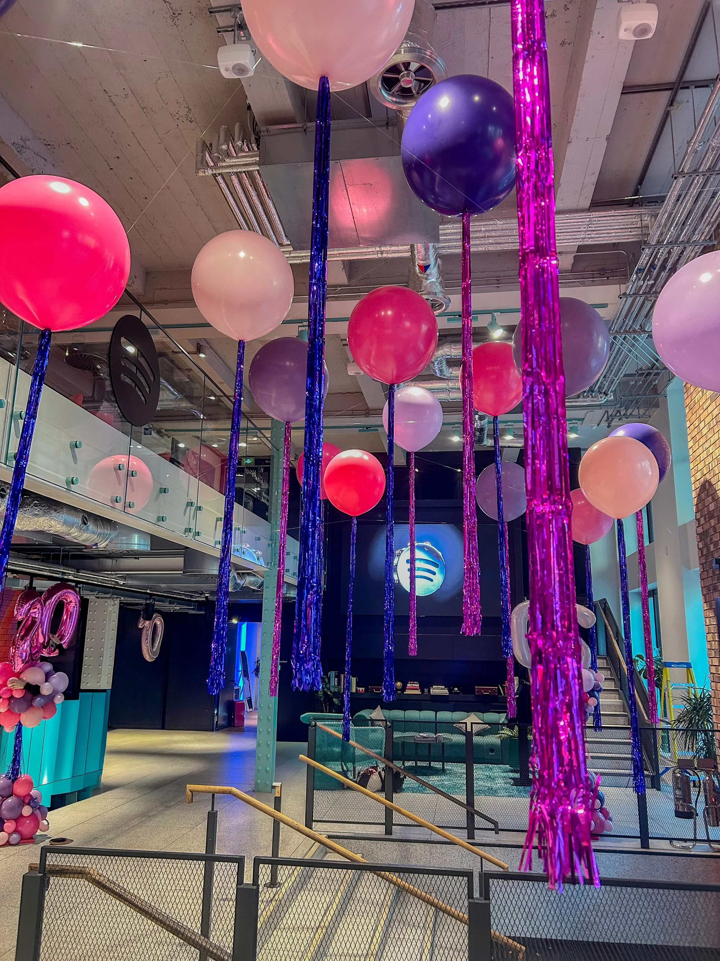 Spotify 20th Birthday Suspended Ceiling Plume Tail Installation