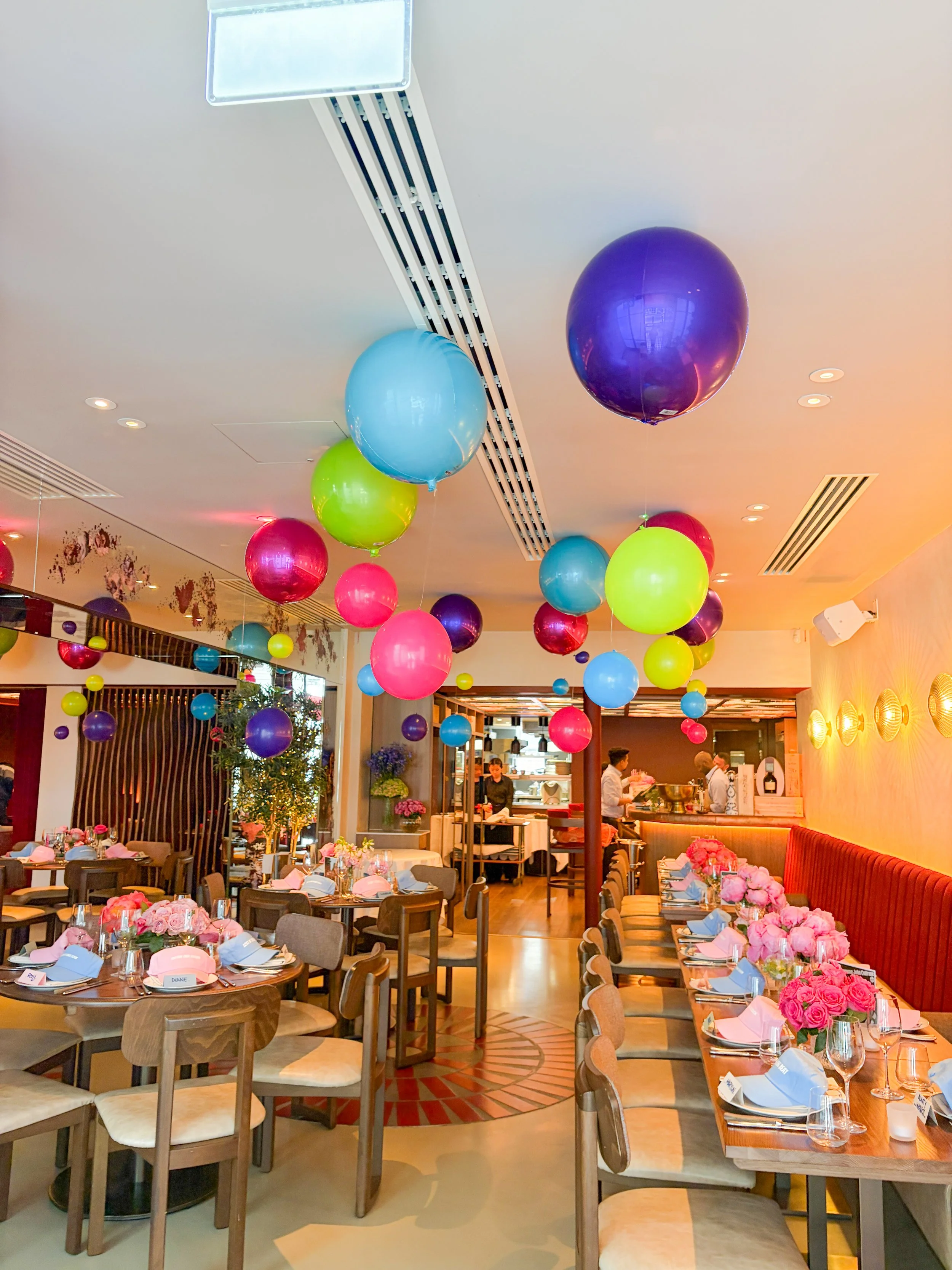Bright Colourful Ceiling Orb Lines