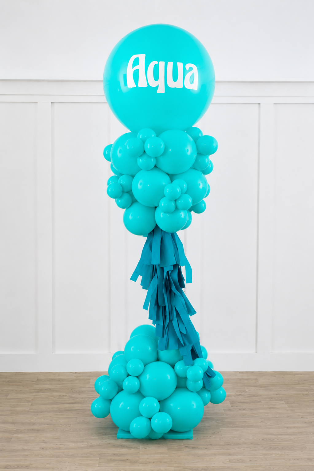 New Kalisan Latex Colours Party Pillars - flame orange, matcha, aqua & magenta pink