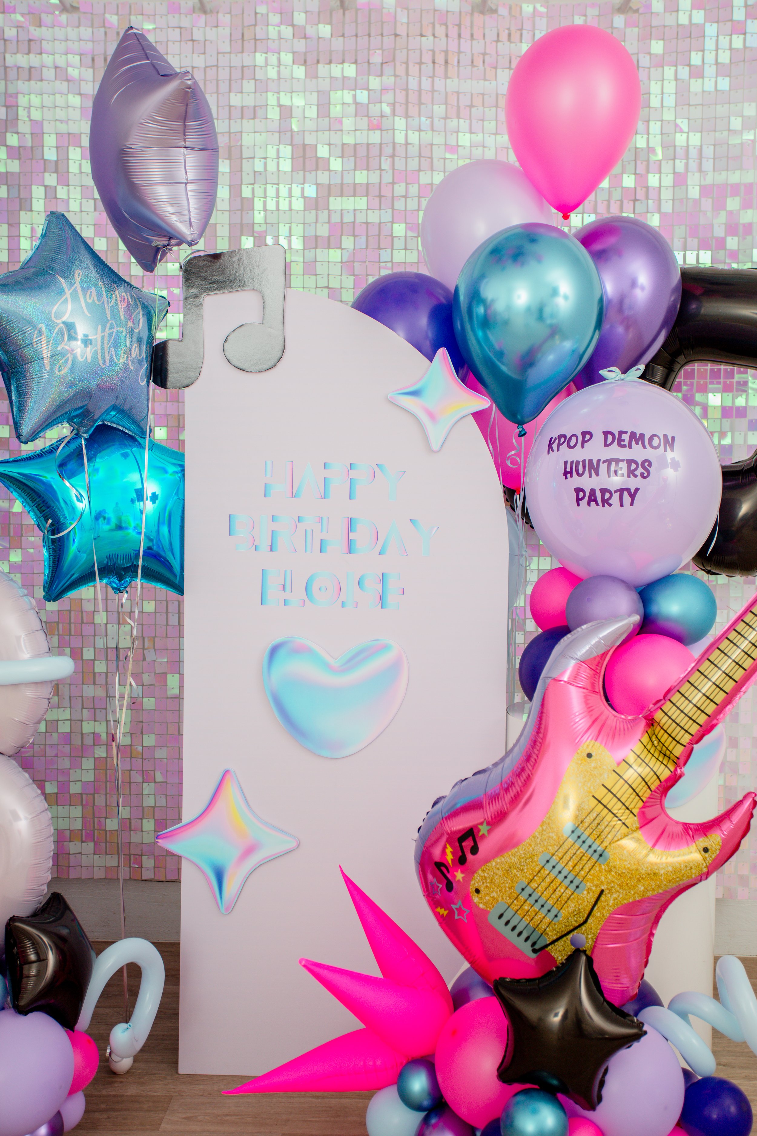 Kpop Demon Hunter Theme Iridescent Wall & Backdrop