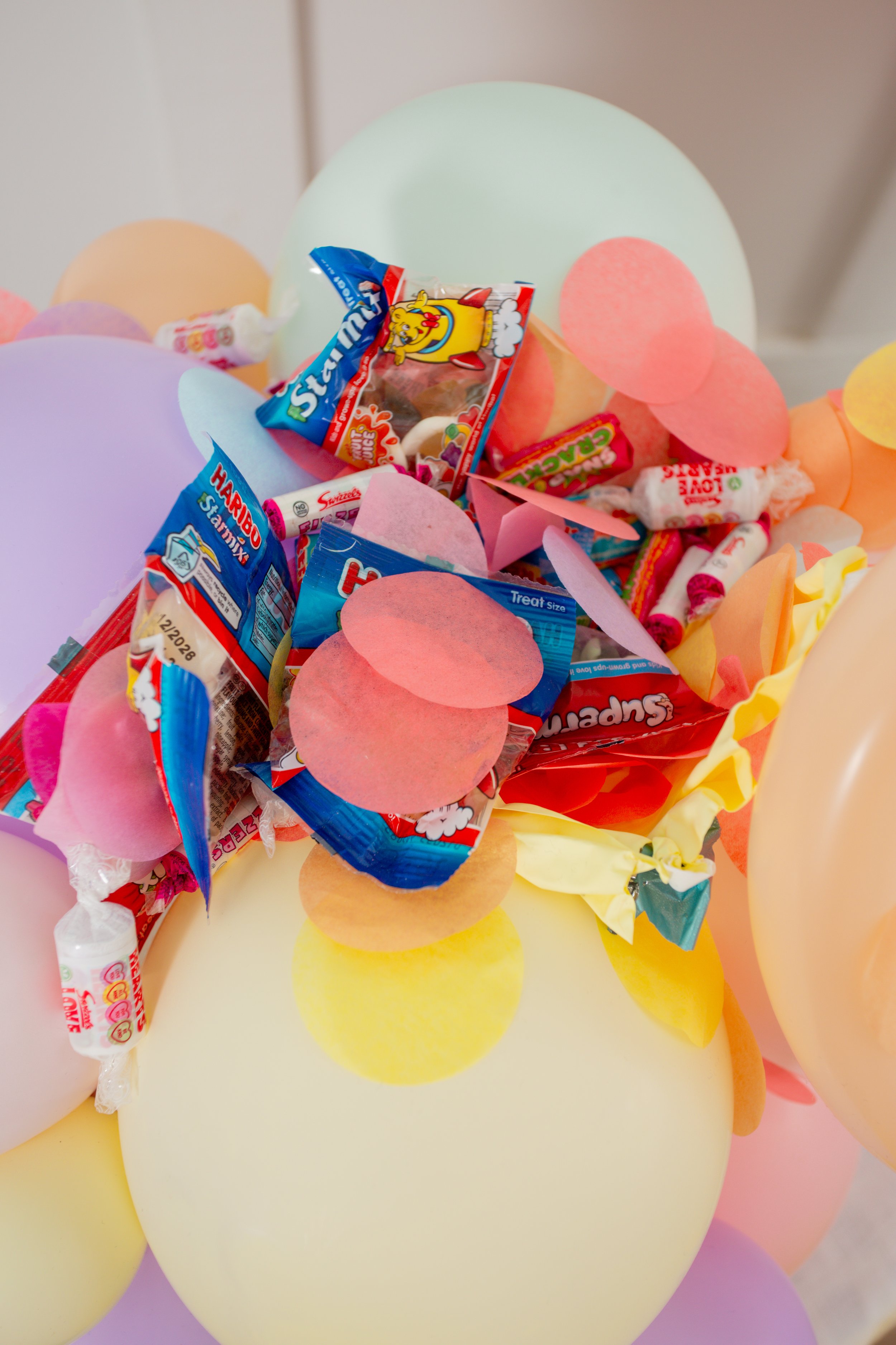 Happy Birthday Pop Me Pinata Balloon Stack