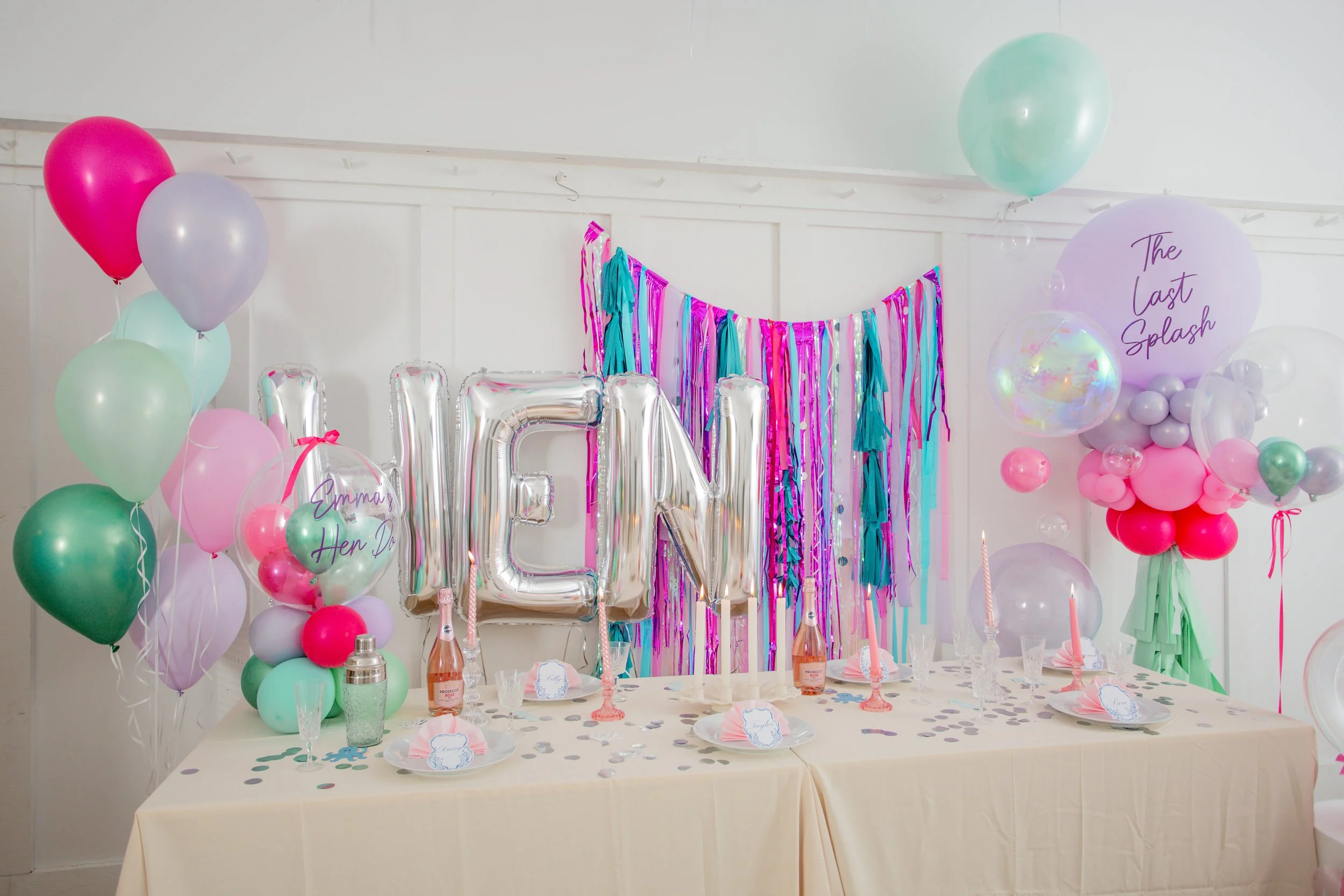 Hen Party Bachelorette Table Set Up Last Splash