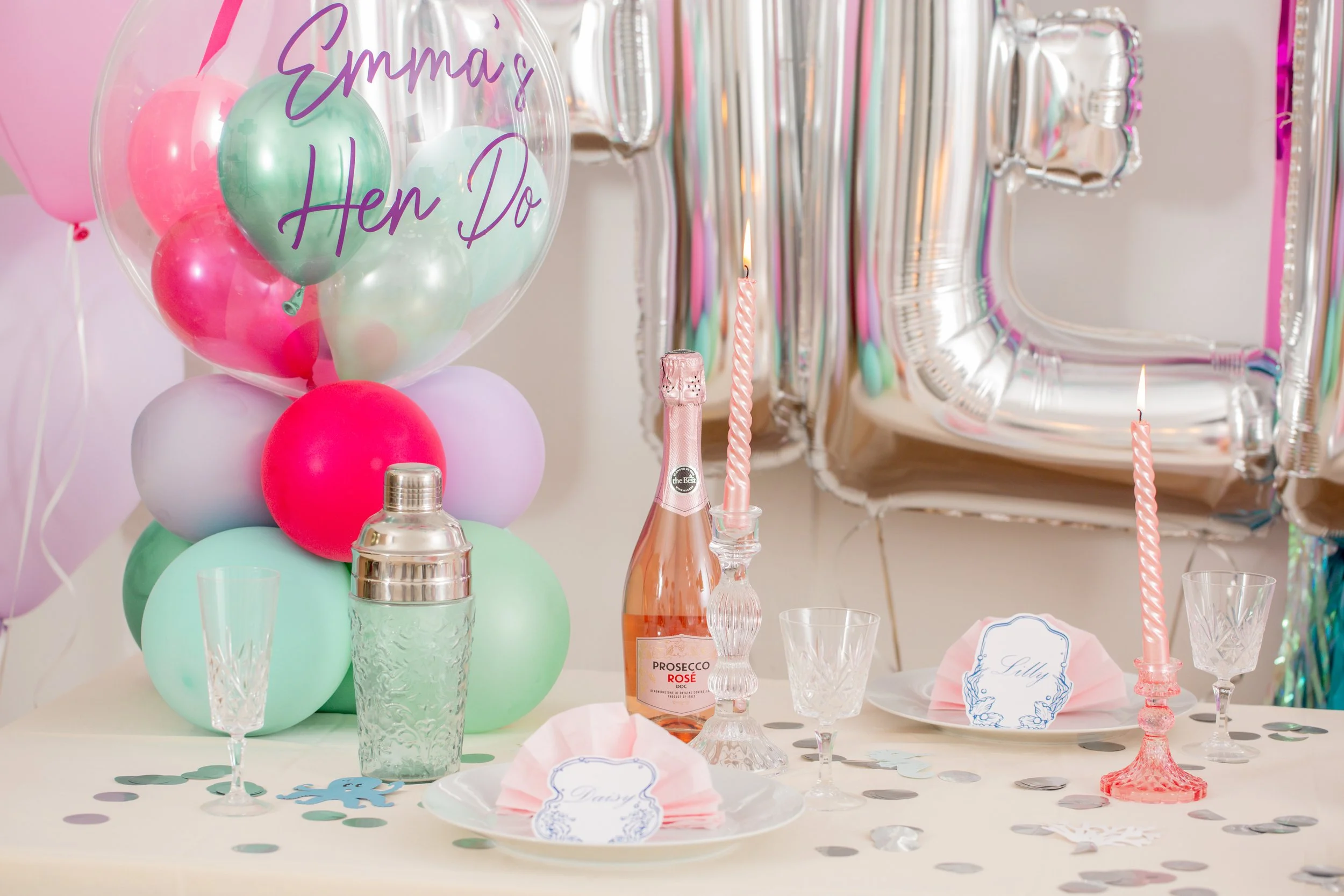 Hen Party Bachelorette Table Set Up Last Splash