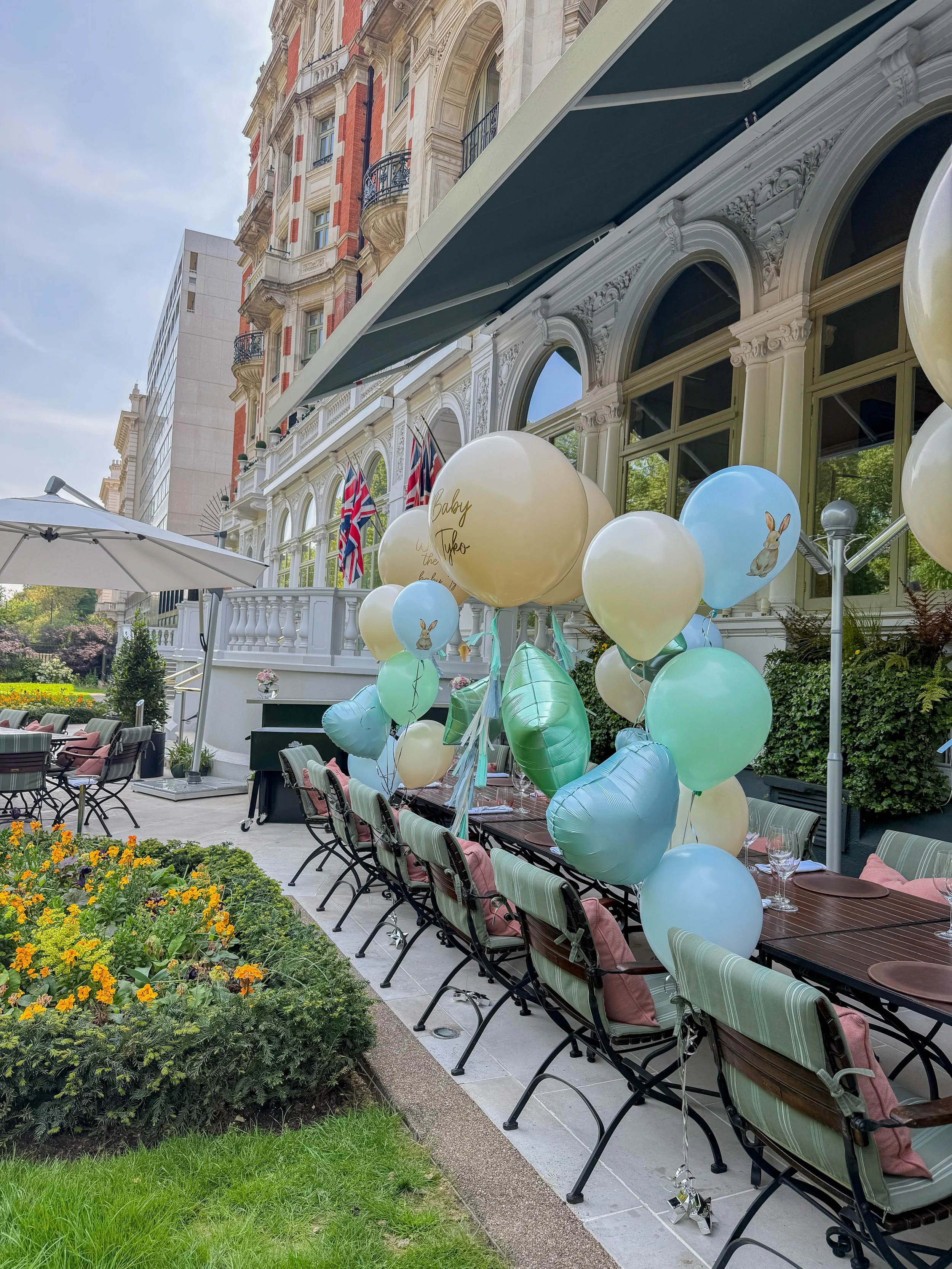 Mandarin Oriental Hyde Park Terrace Baby Shower Little Burrows