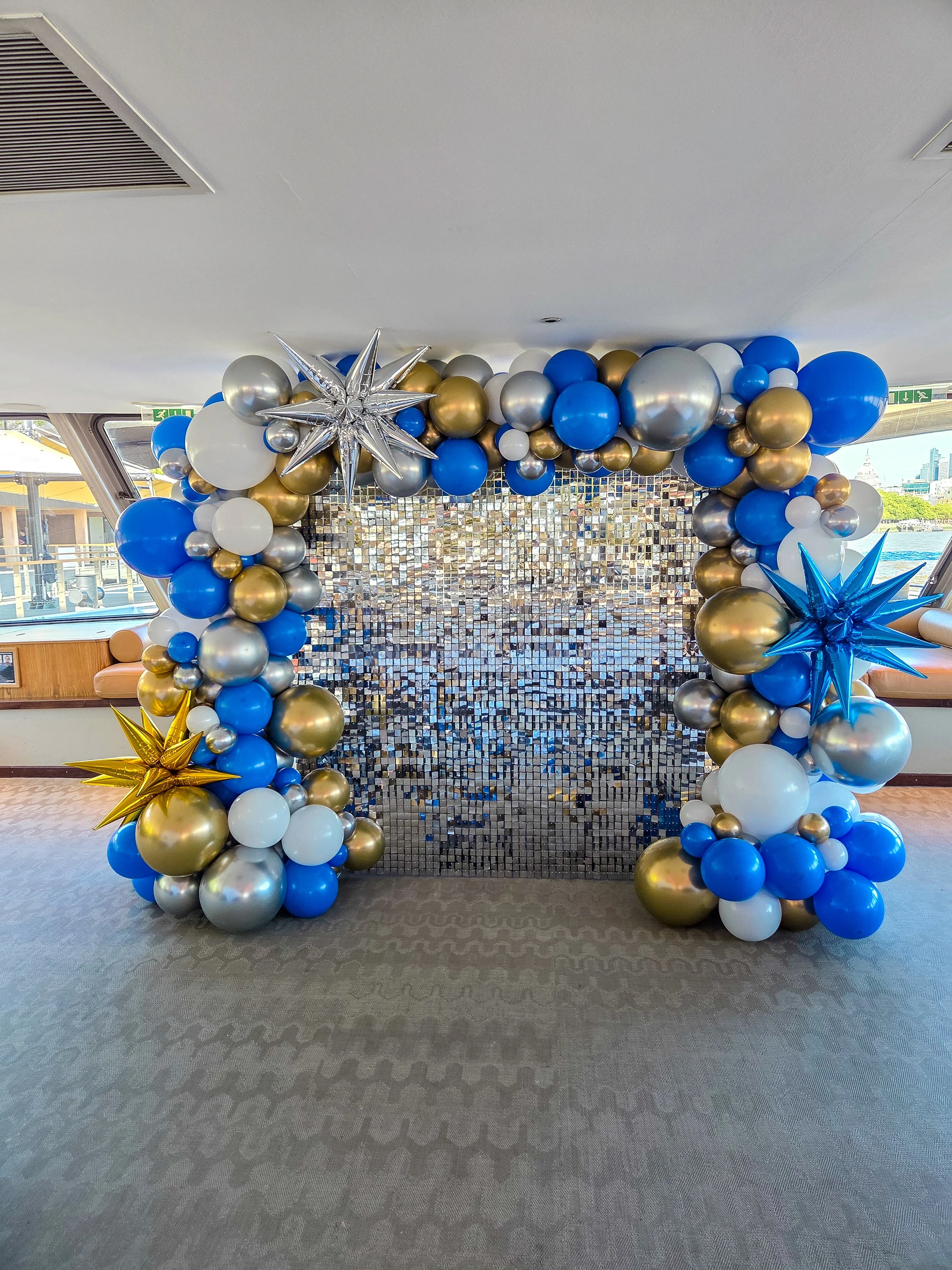 Silver Sturgeon Sequin Wall