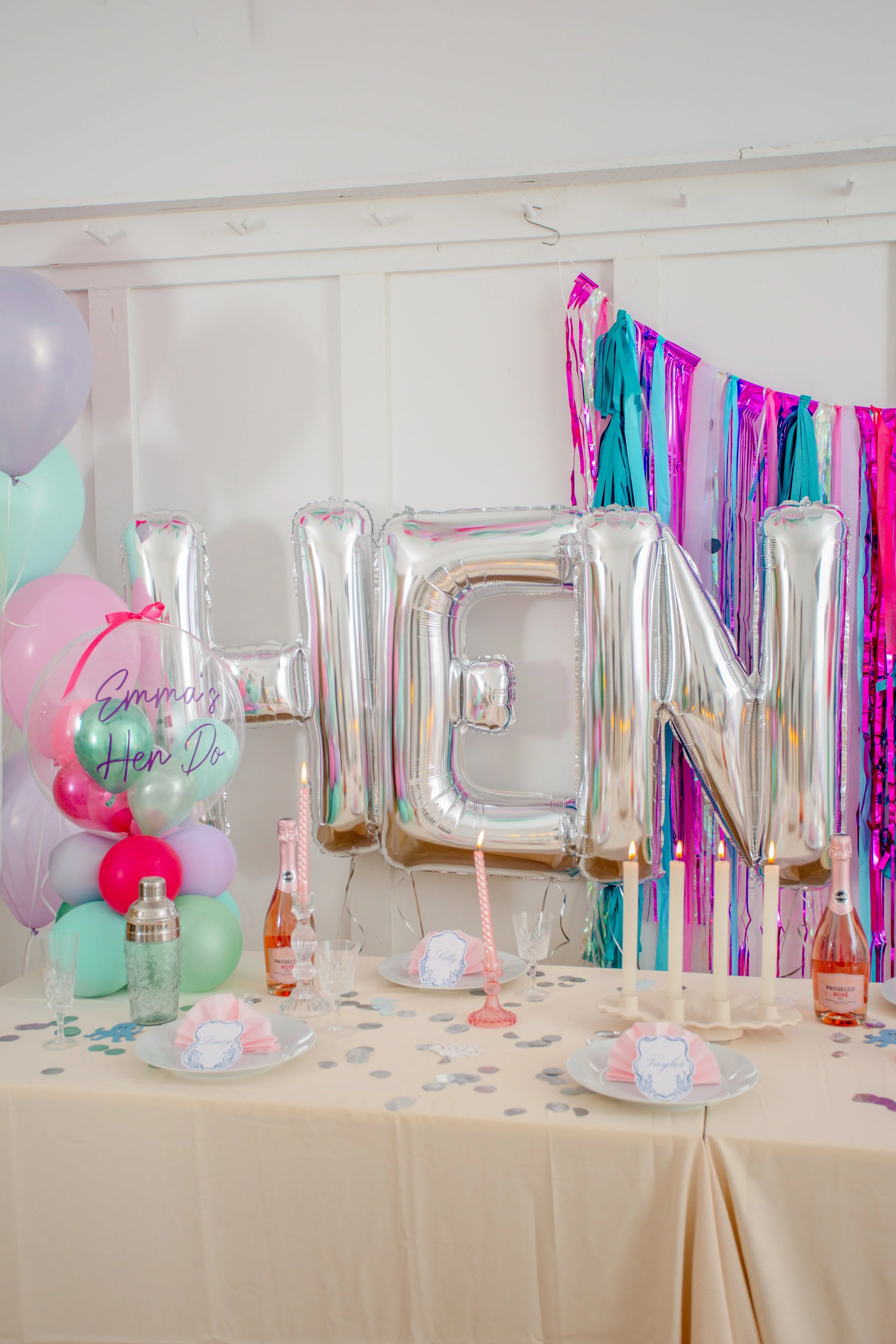 Hen Party Bachelorette Table Set Up Last Splash
