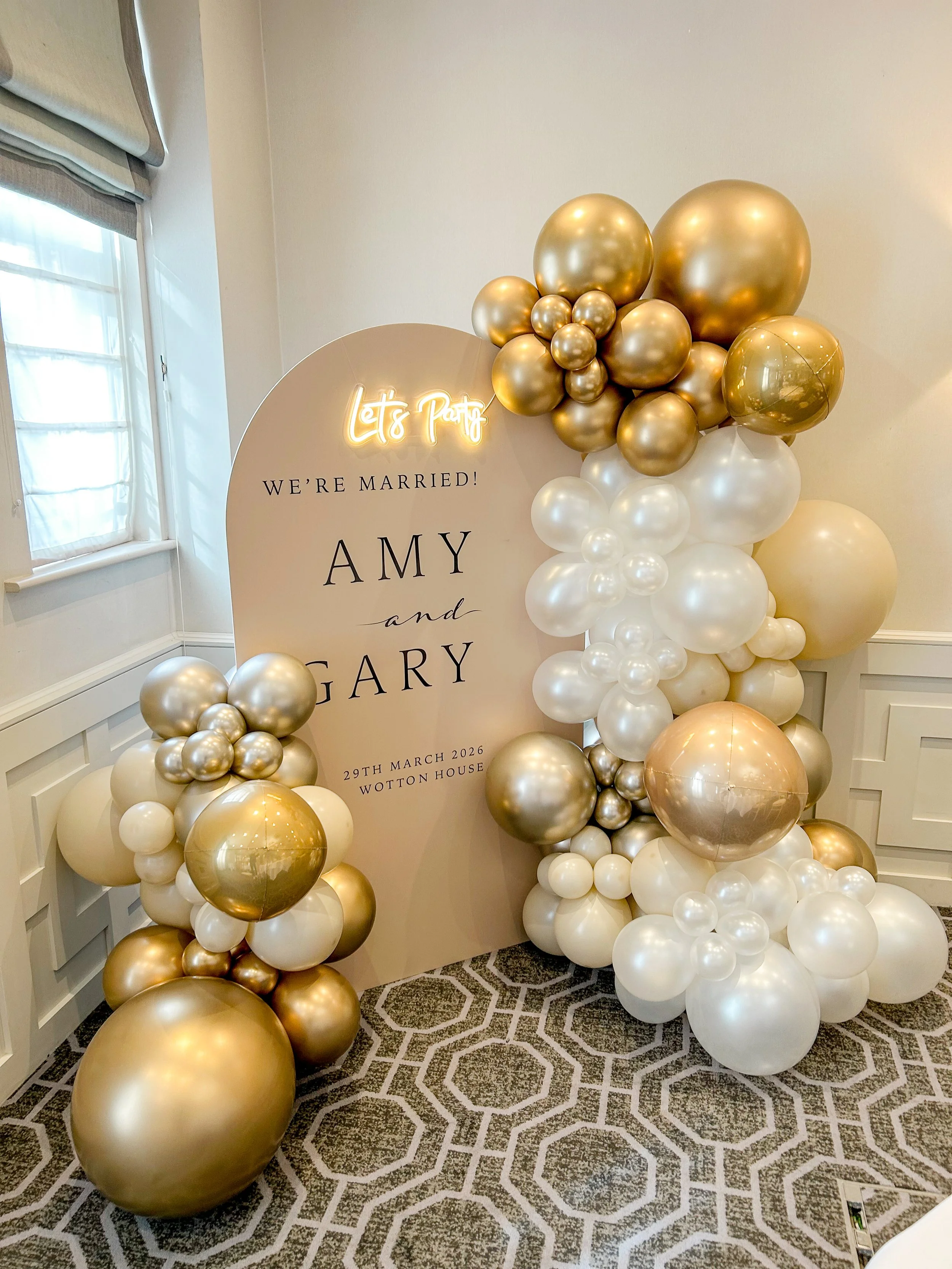 Wotton House Wedding Backdrop Light Up Sign
