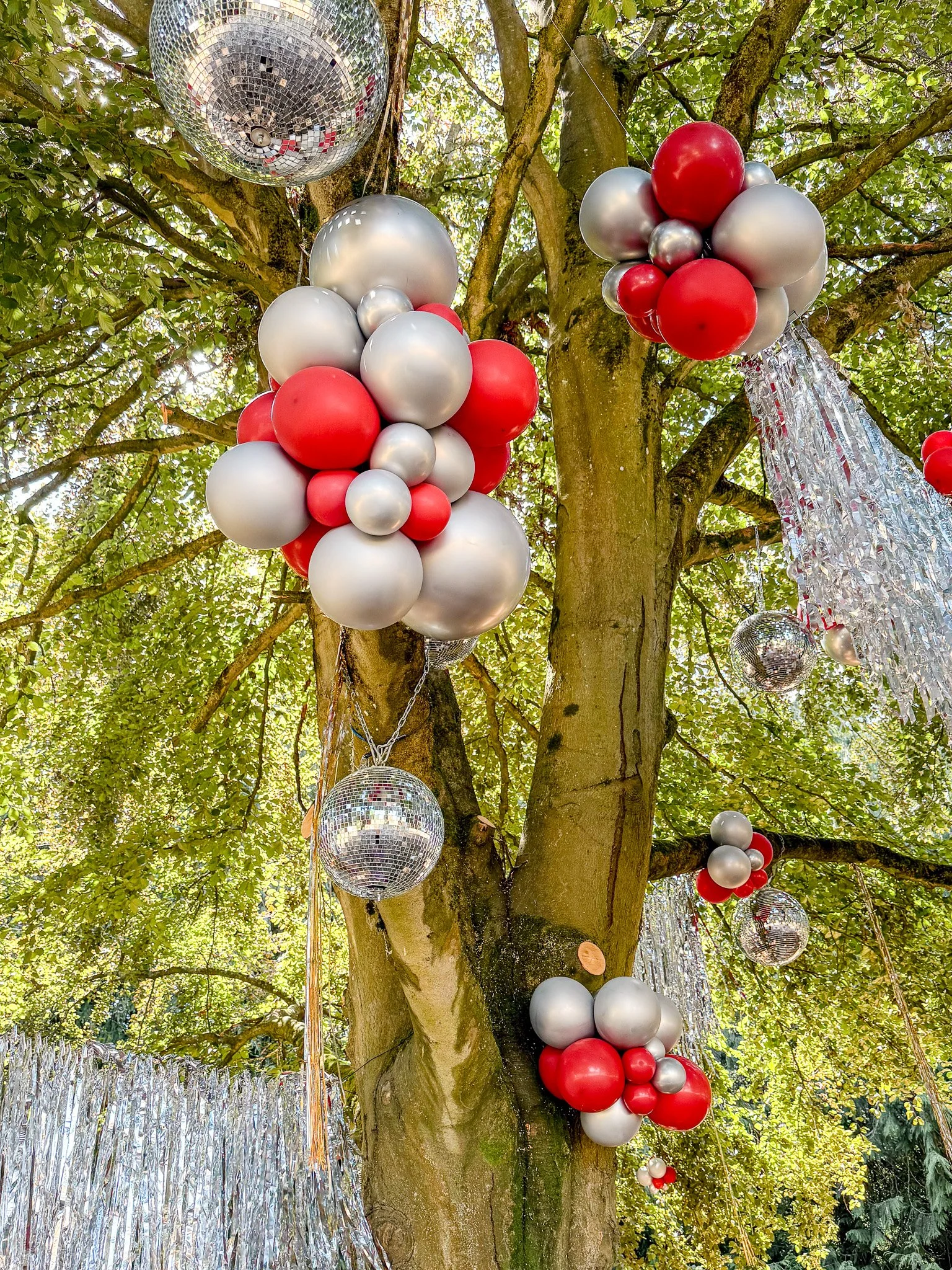Tassel Fringe Balloon Tree Installation Saltburn Party