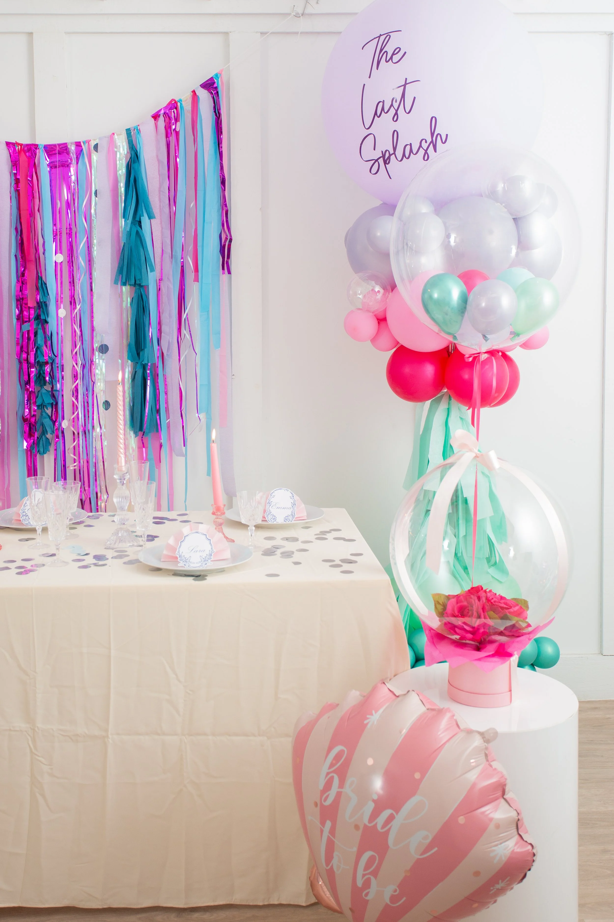 Hen Party Bachelorette Table Set Up Last Splash