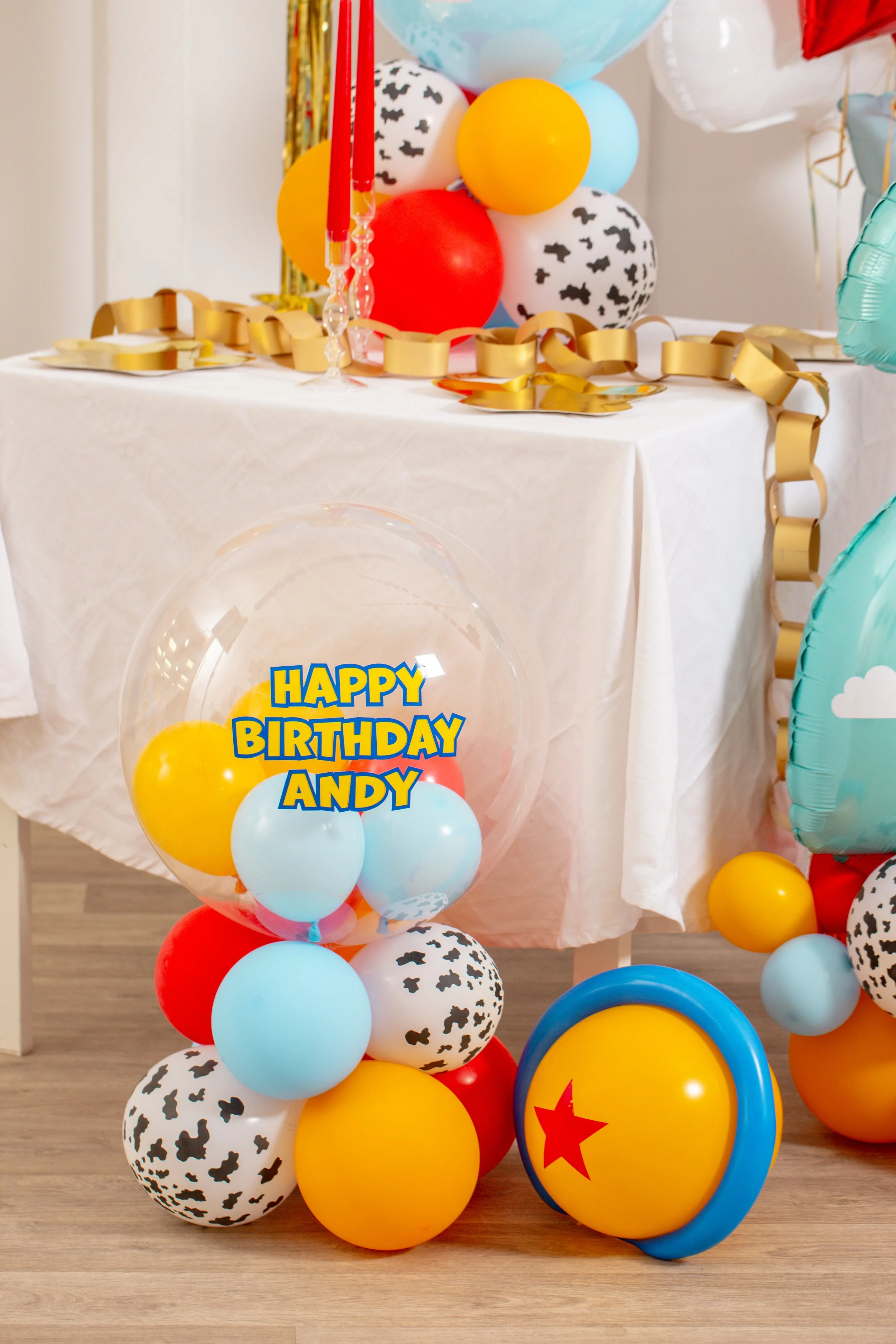 Toy Story 5 Inspired Balloon Birthday Setup Two Infinity and Beyond