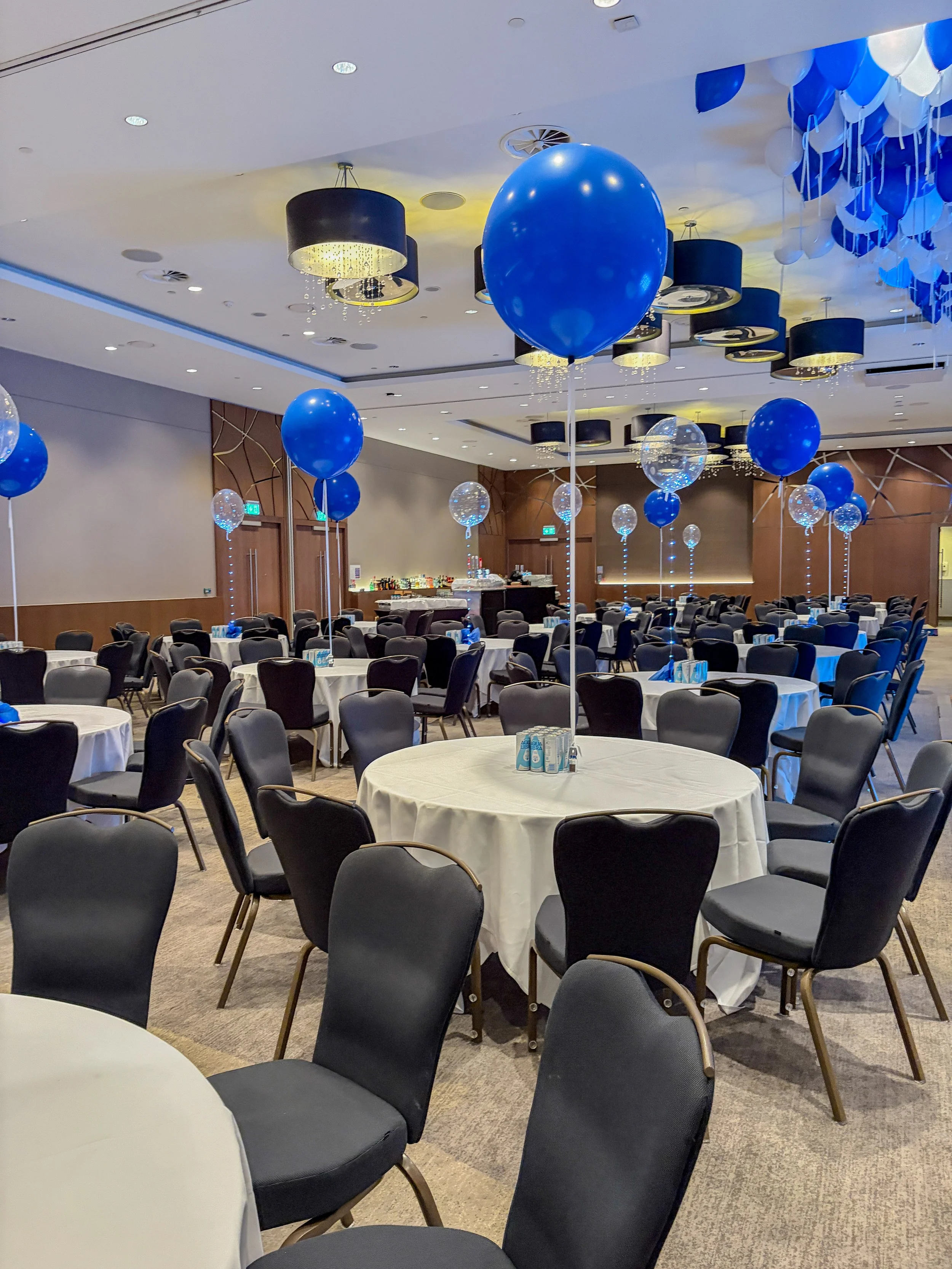 Hilton London Wembley FA Cup Ceiling balloon & Sequin Wall