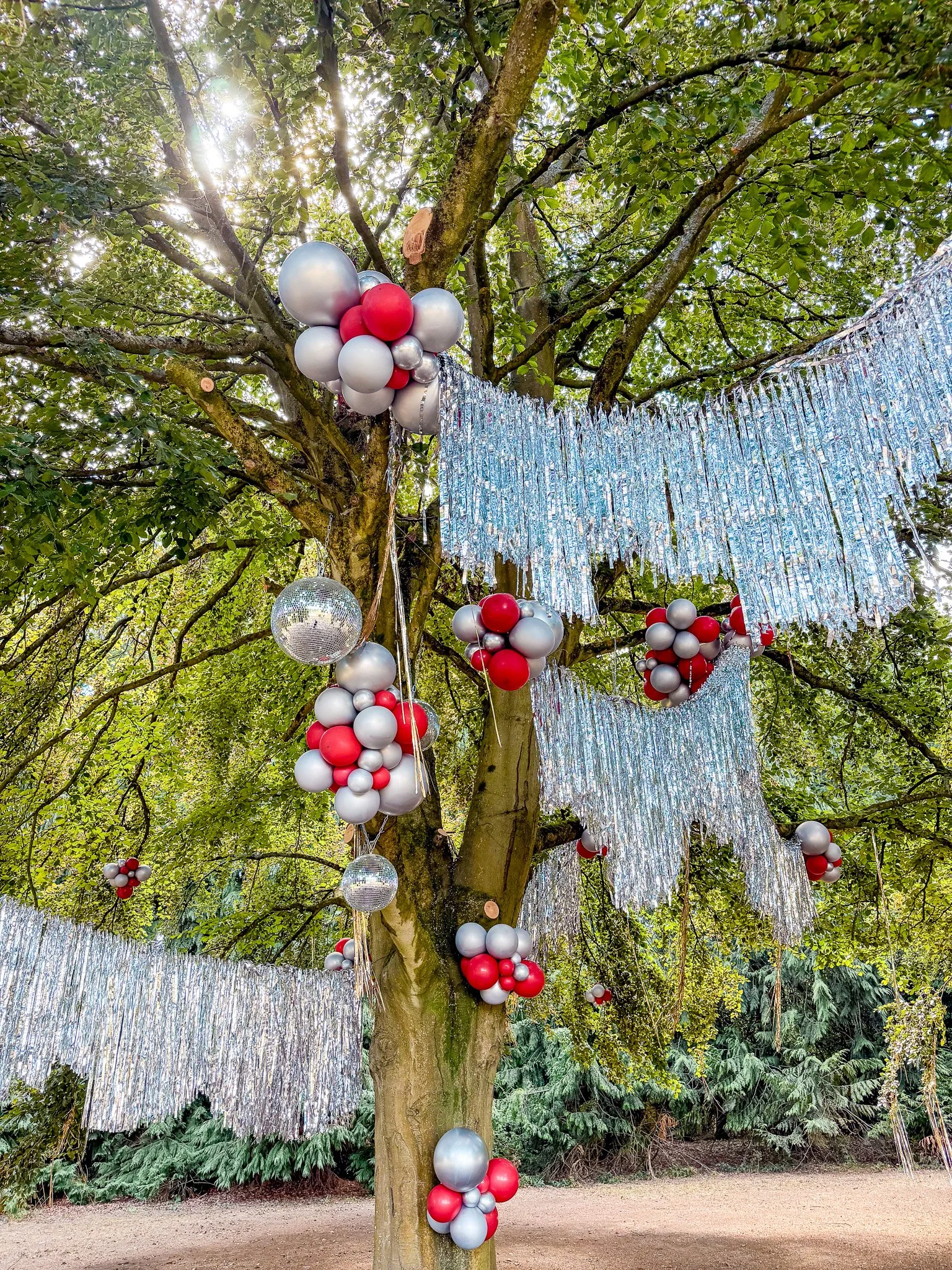 Tassel Fringe Balloon Tree Installation Saltburn Party