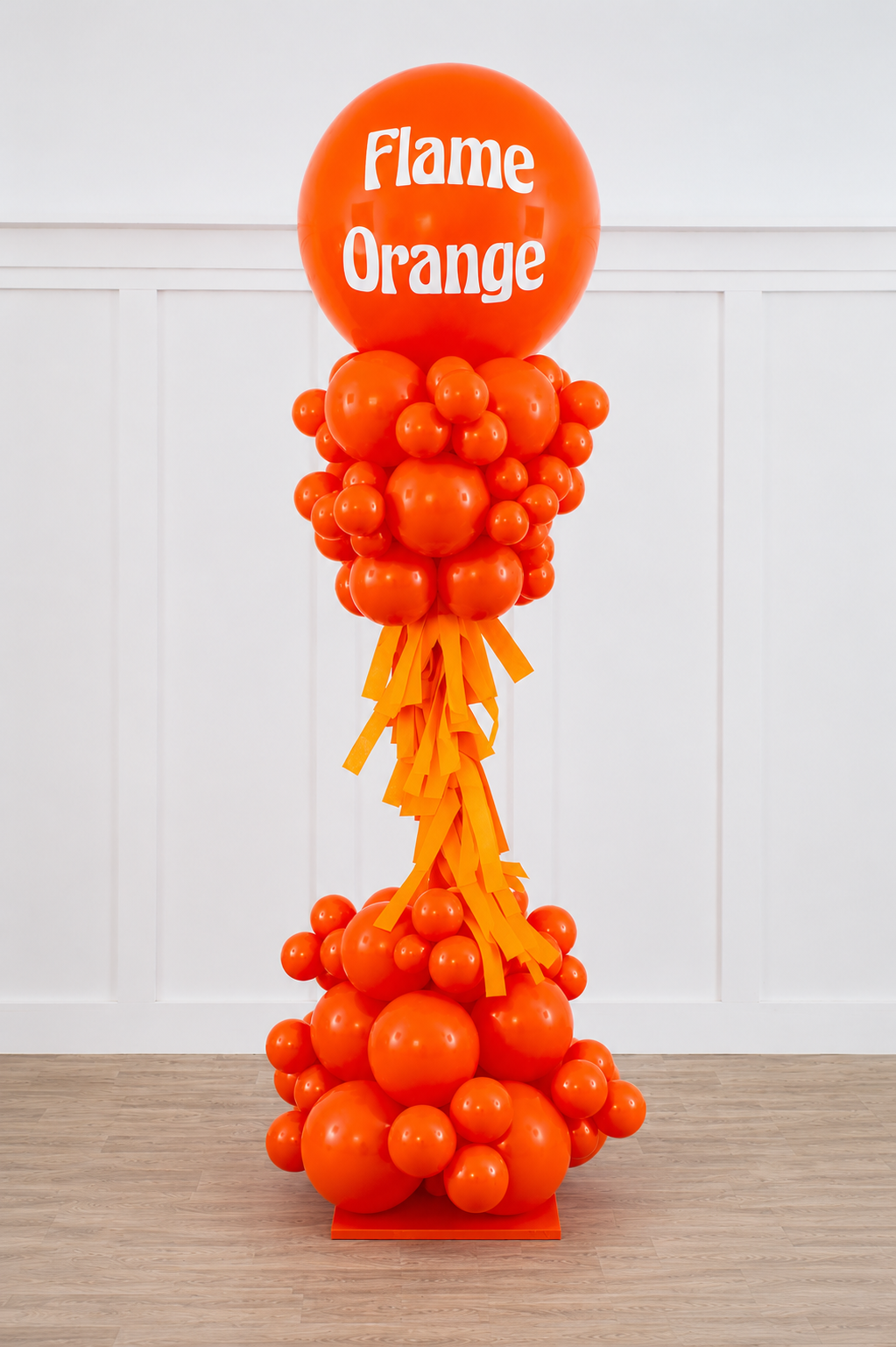 New Kalisan Latex Colours Party Pillars - flame orange, matcha, aqua & magenta pink