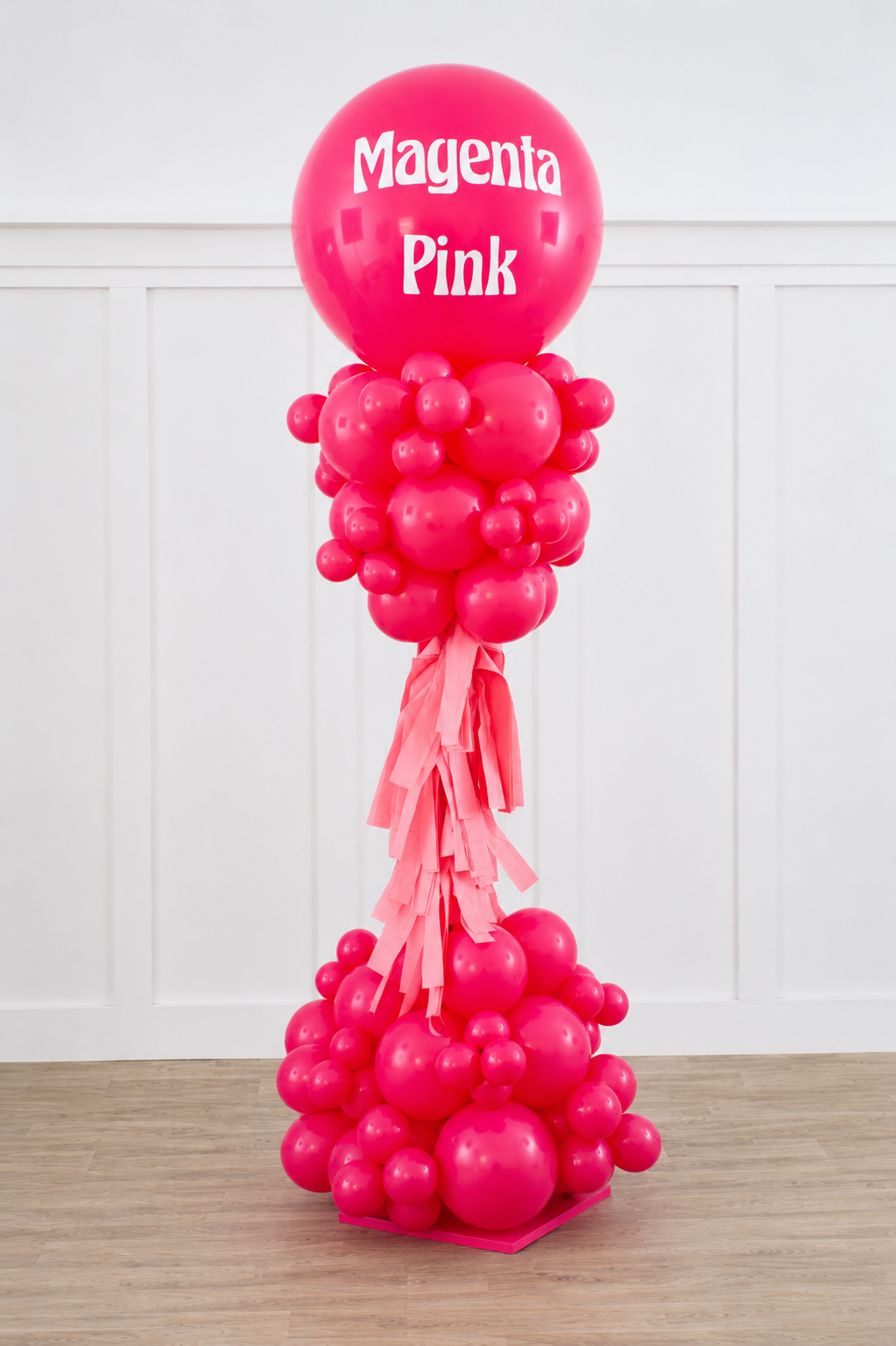 New Kalisan Latex Colours Party Pillars - flame orange, matcha, aqua & magenta pink