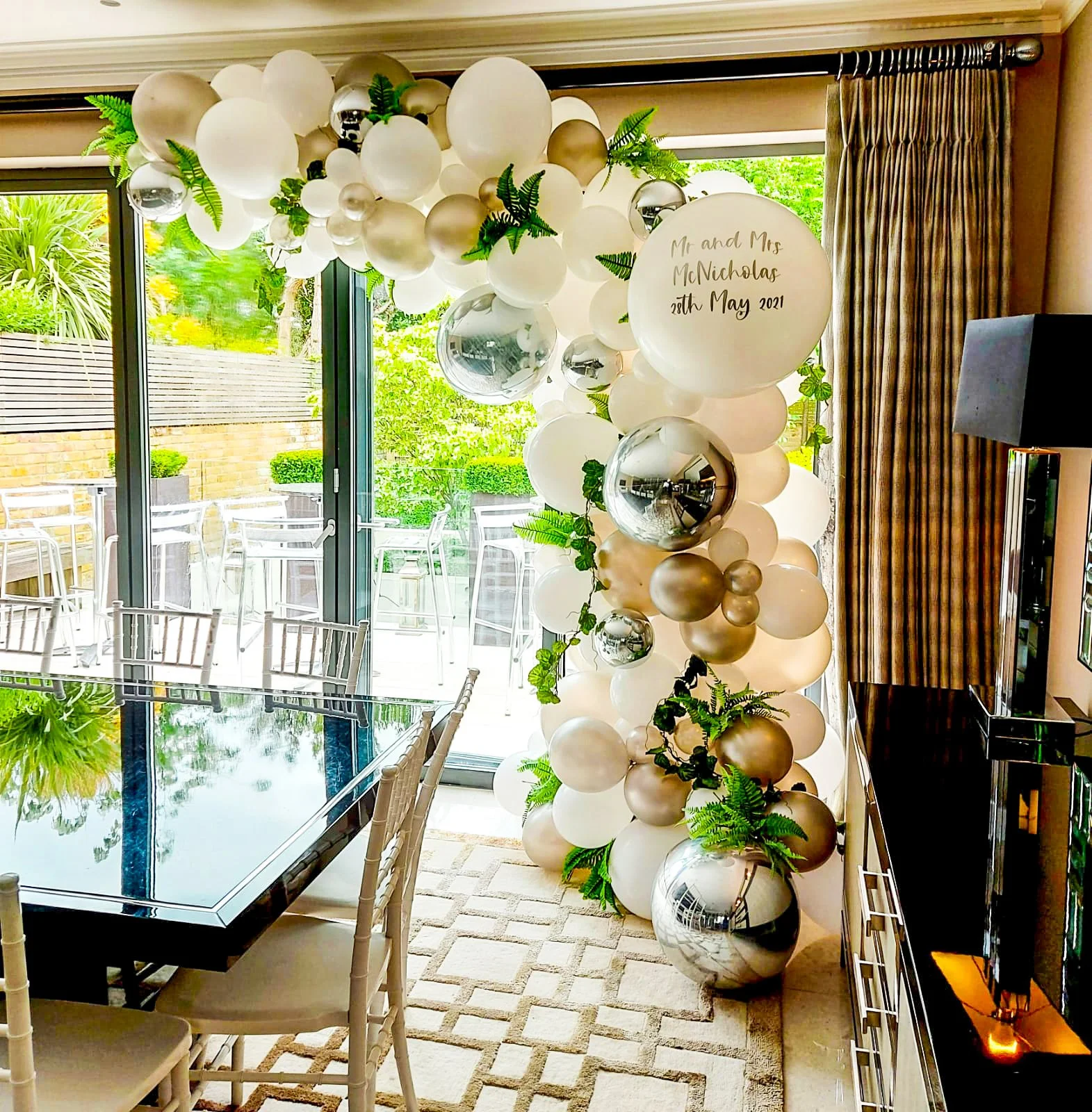 White & Silver Wedding Asymmetric Arch (7).jpg