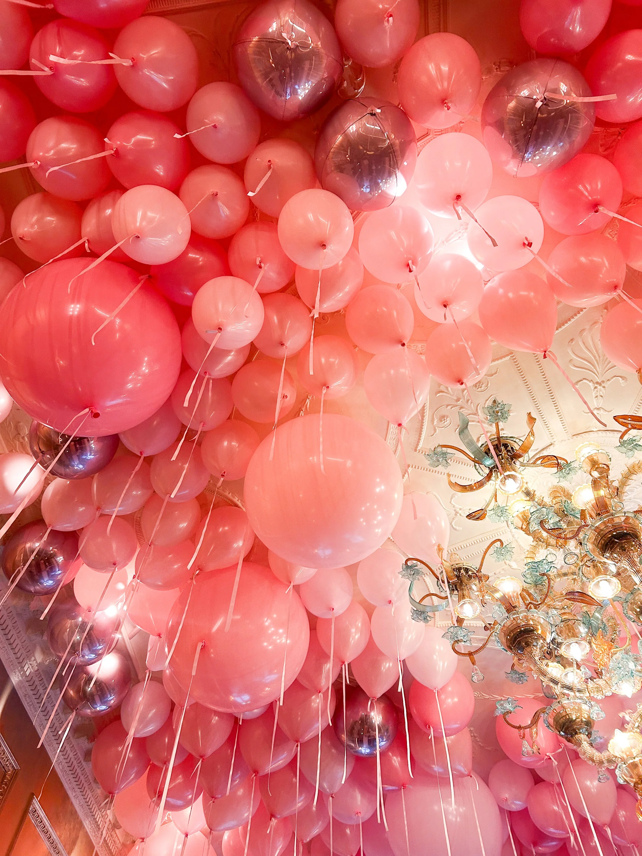 Annabel's Elephant Room Private Party Pink Ceiling Balloons