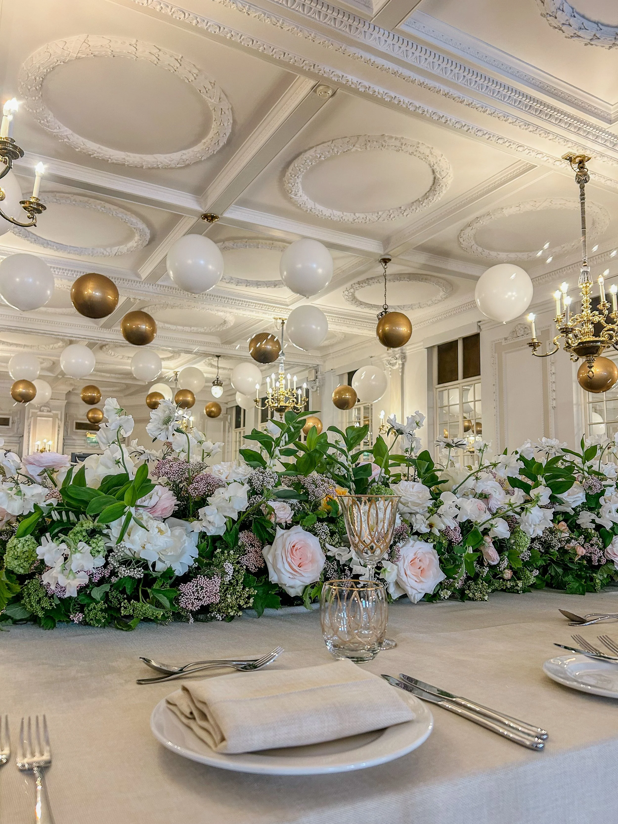 The Dilly Georgian Suite Editorial Wedding Styled Shoot Suspended Ceiling