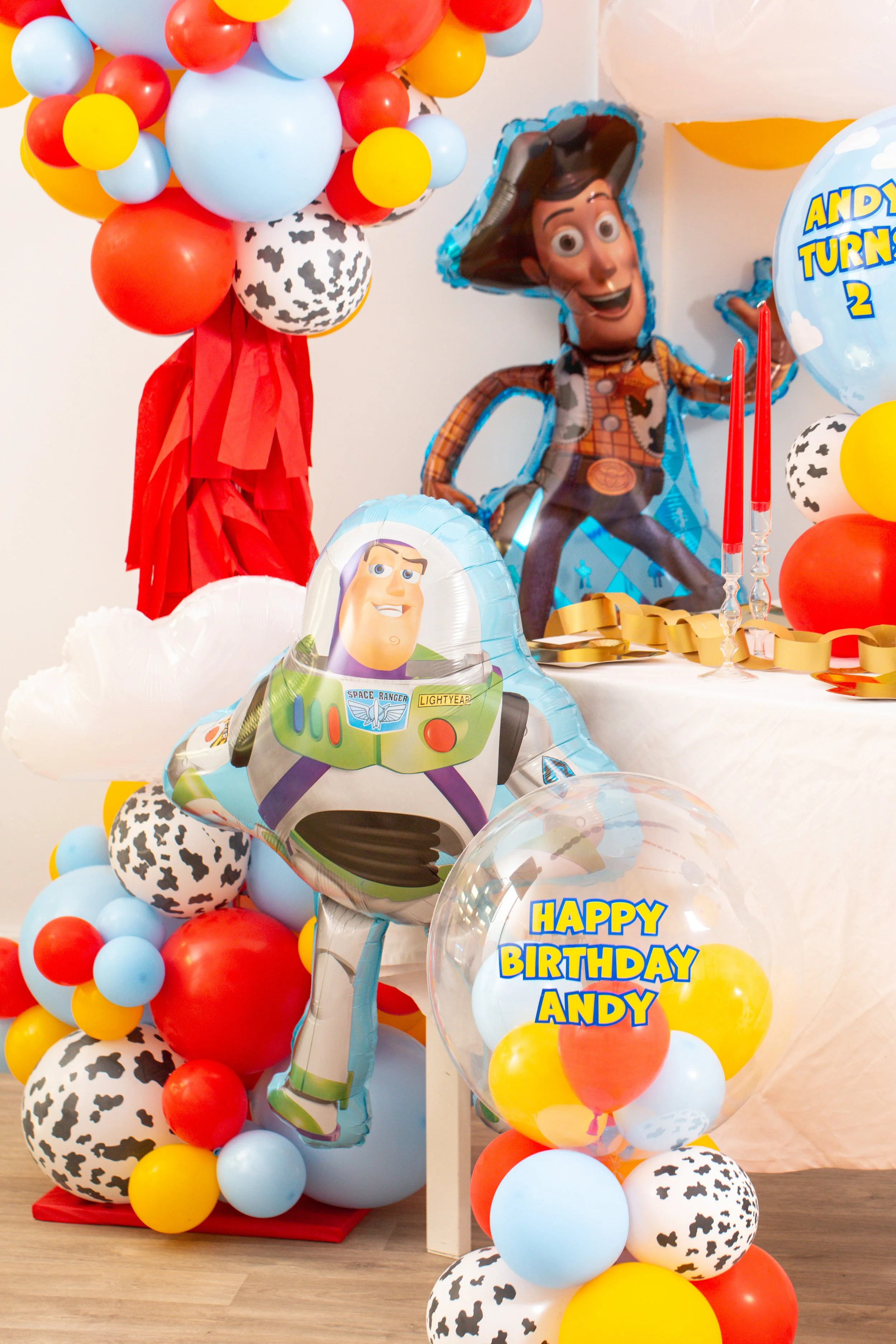 Toy Story 5 Inspired Balloon Birthday Setup Two Infinity and Beyond