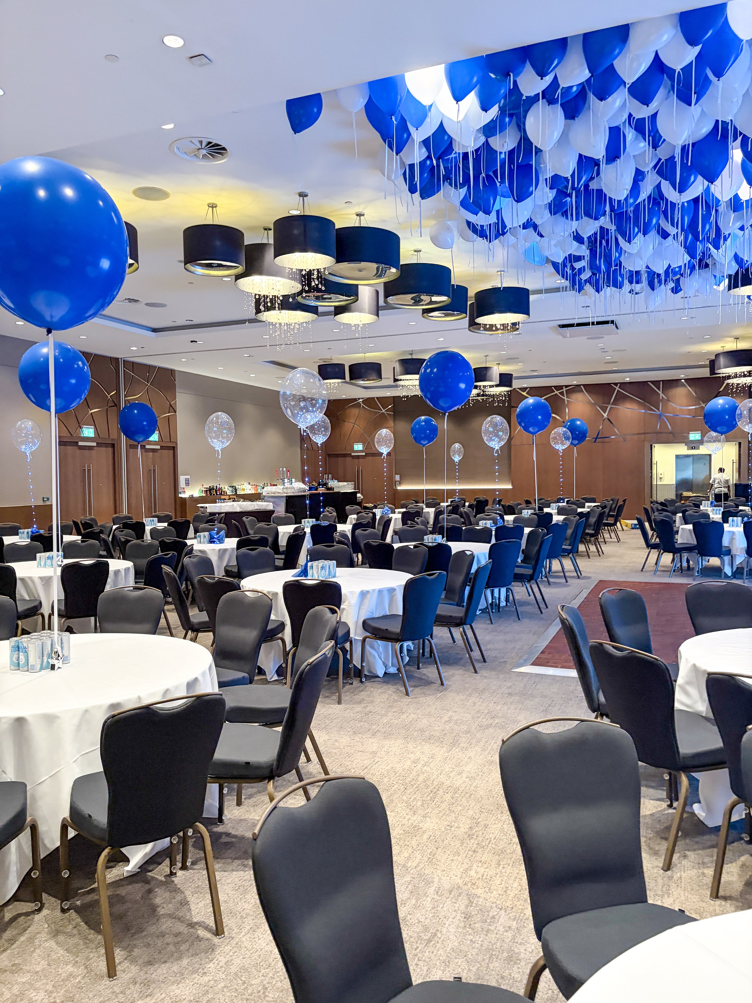 Hilton London Wembley FA Cup Ceiling balloon & Sequin Wall