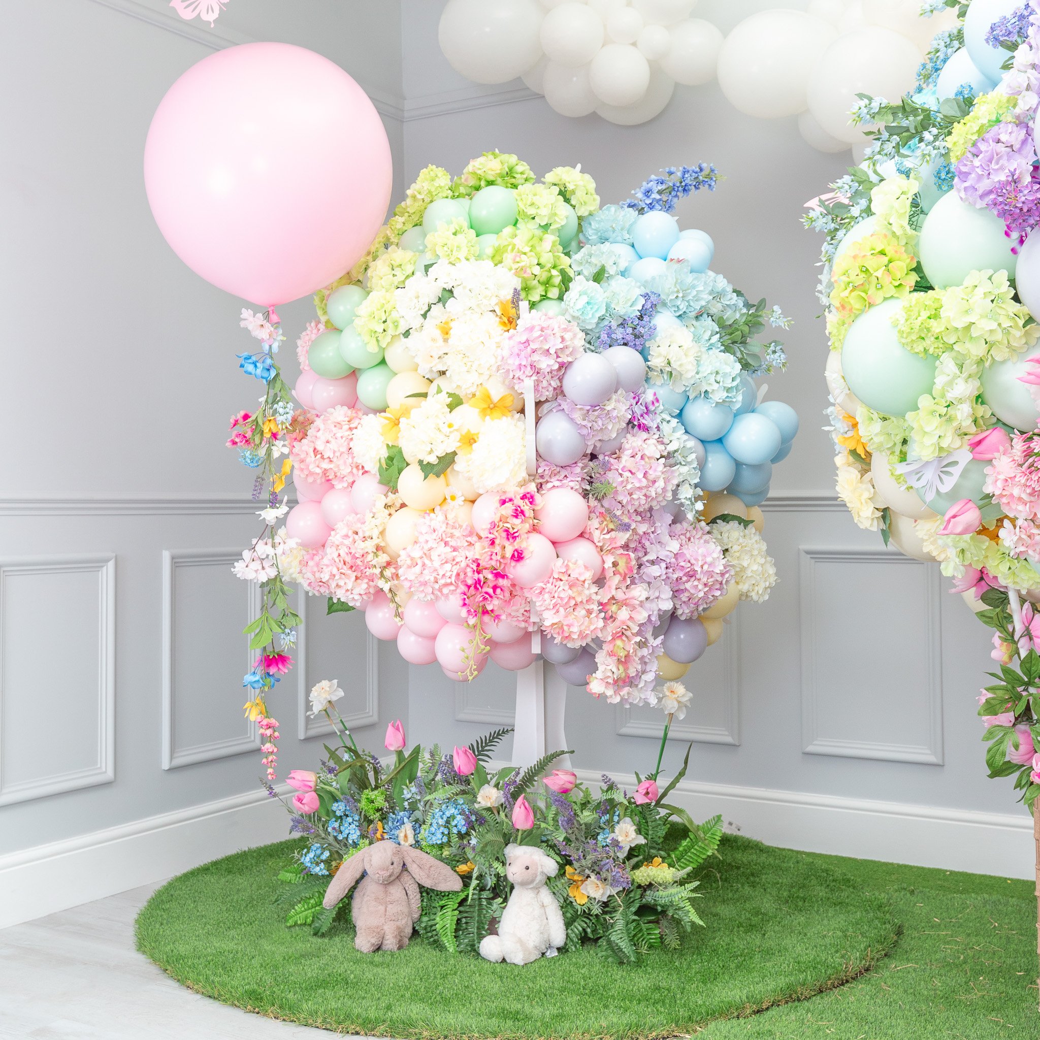 Pastel Floral Hot Air Balloon Easter Inspired Photo Shoot