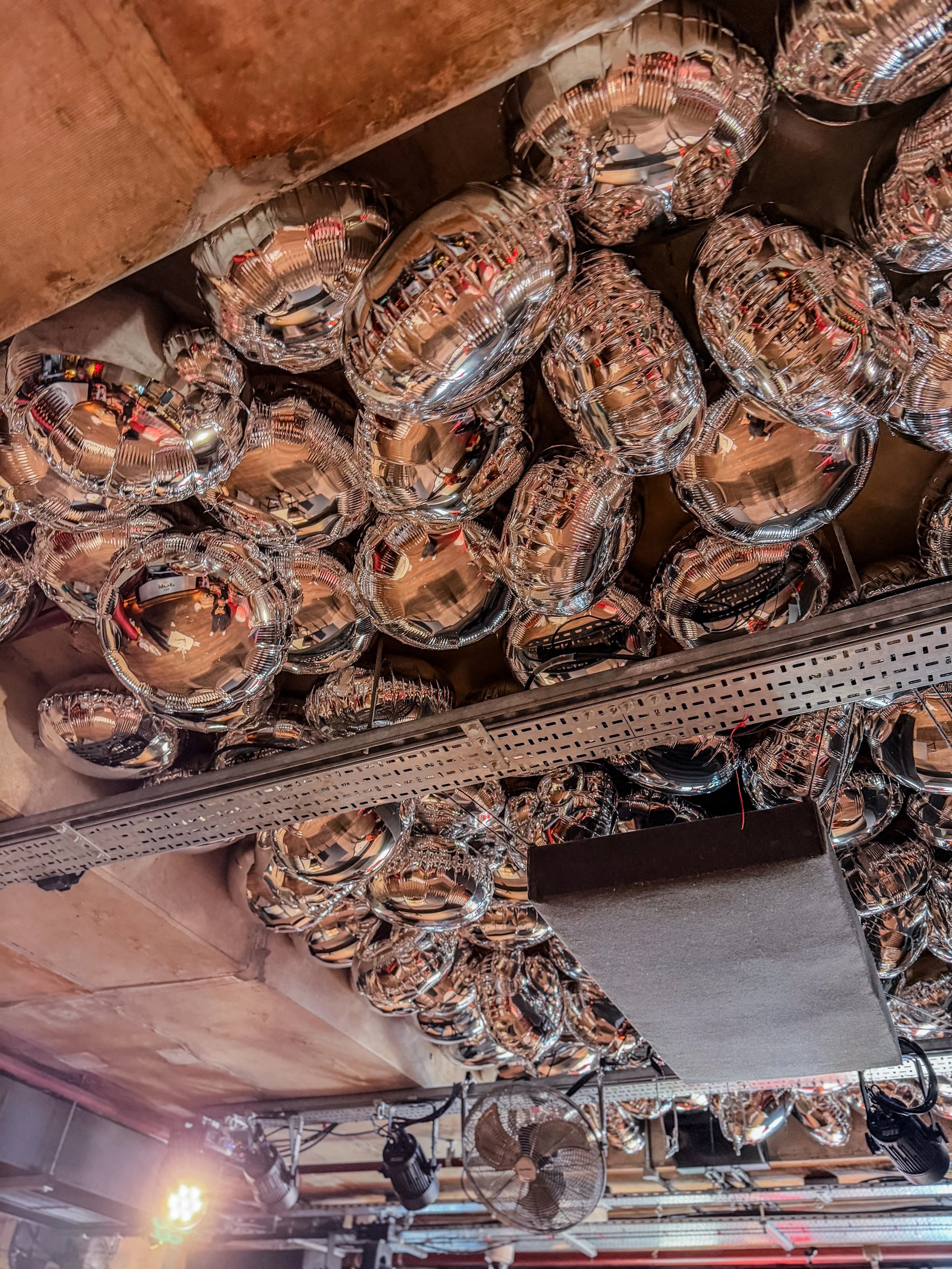 Asahi Silver Circle Foil Ceiling Balloons Installation We Are Magic Number