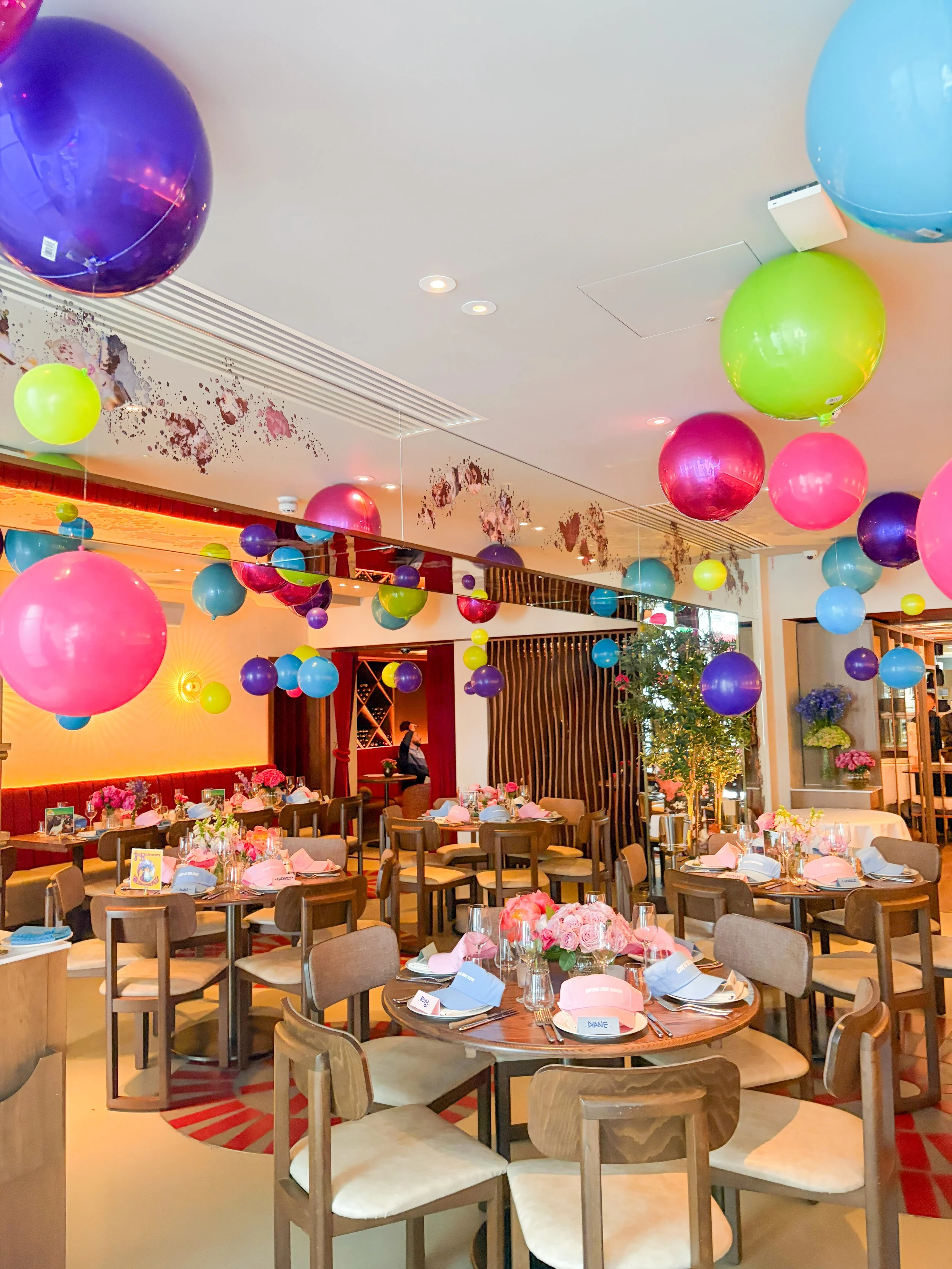 Bright Colourful Ceiling Orb Lines