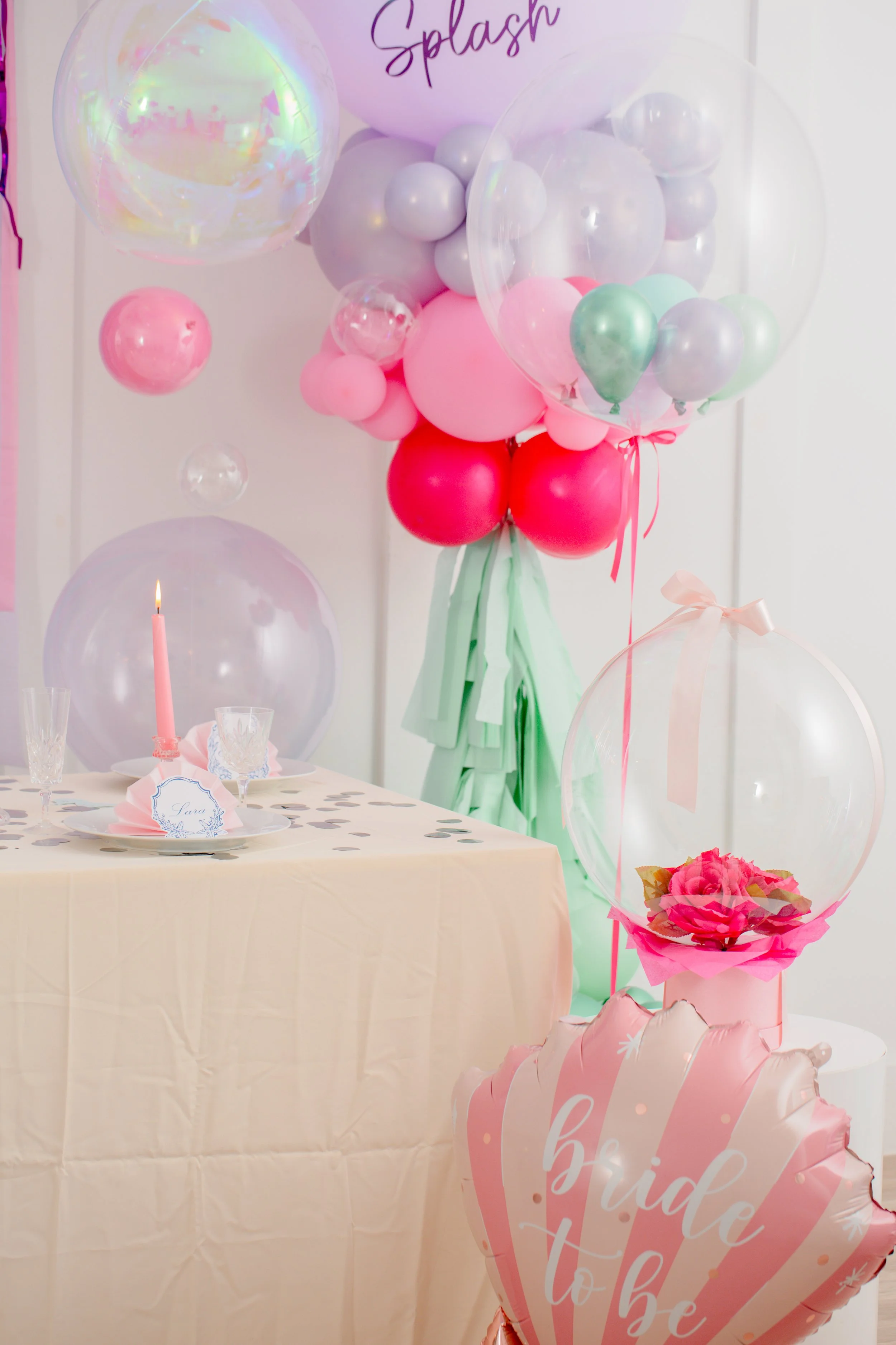 Hen Party Bachelorette Table Set Up Last Splash
