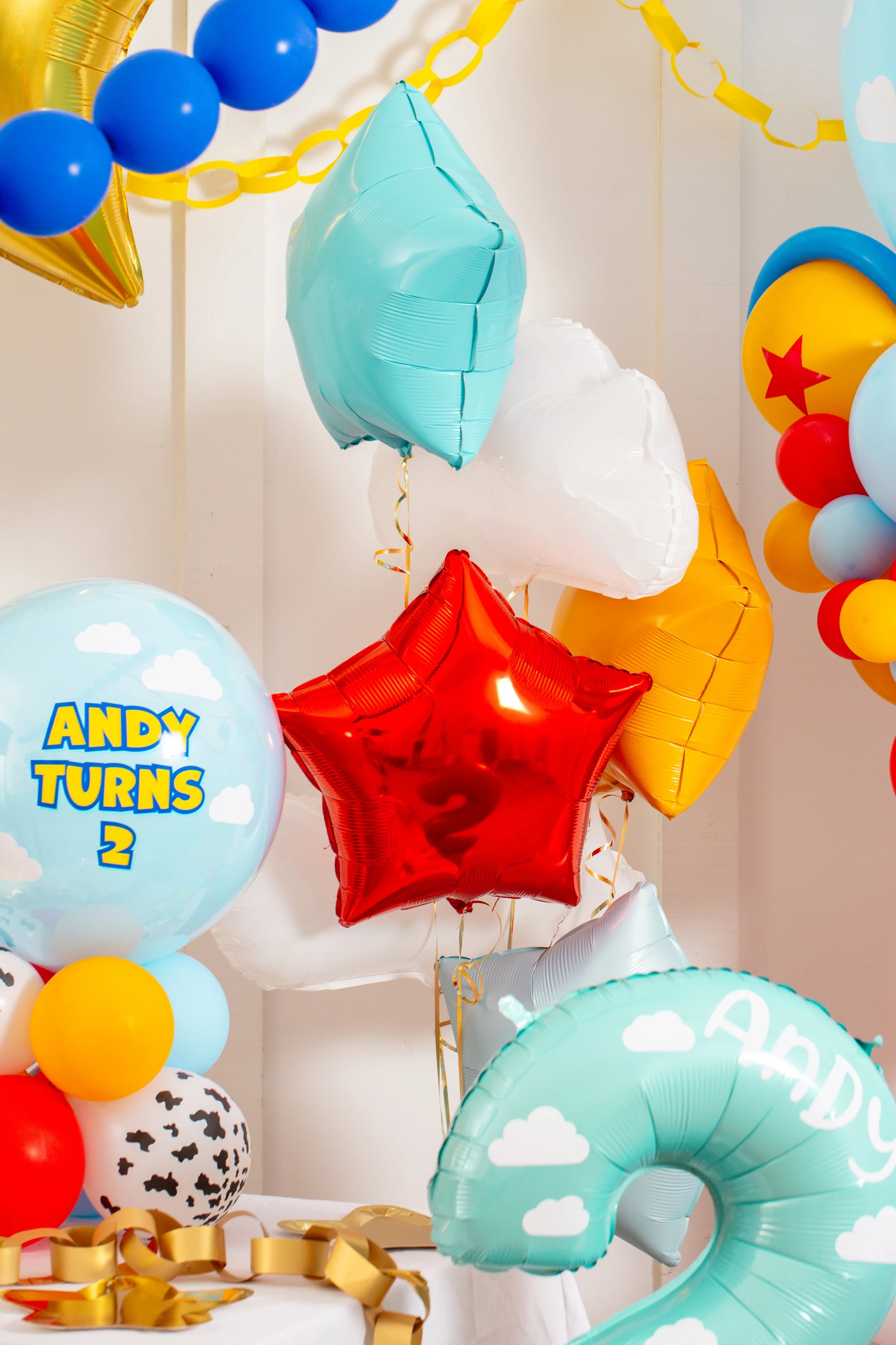 Toy Story 5 Inspired Balloon Birthday Setup Two Infinity and Beyond