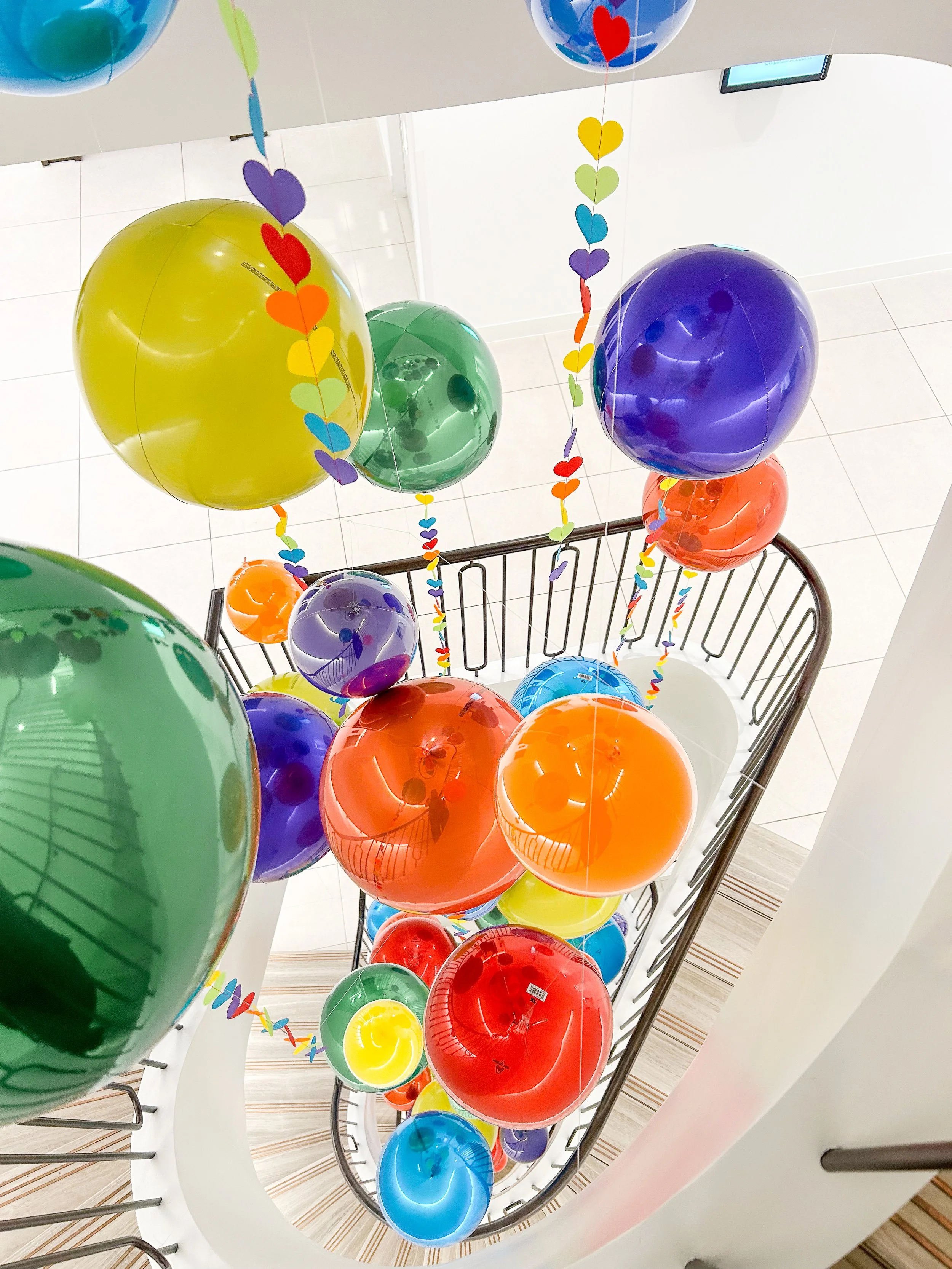 Cinven Pride Staircase Orbz rainbow tails