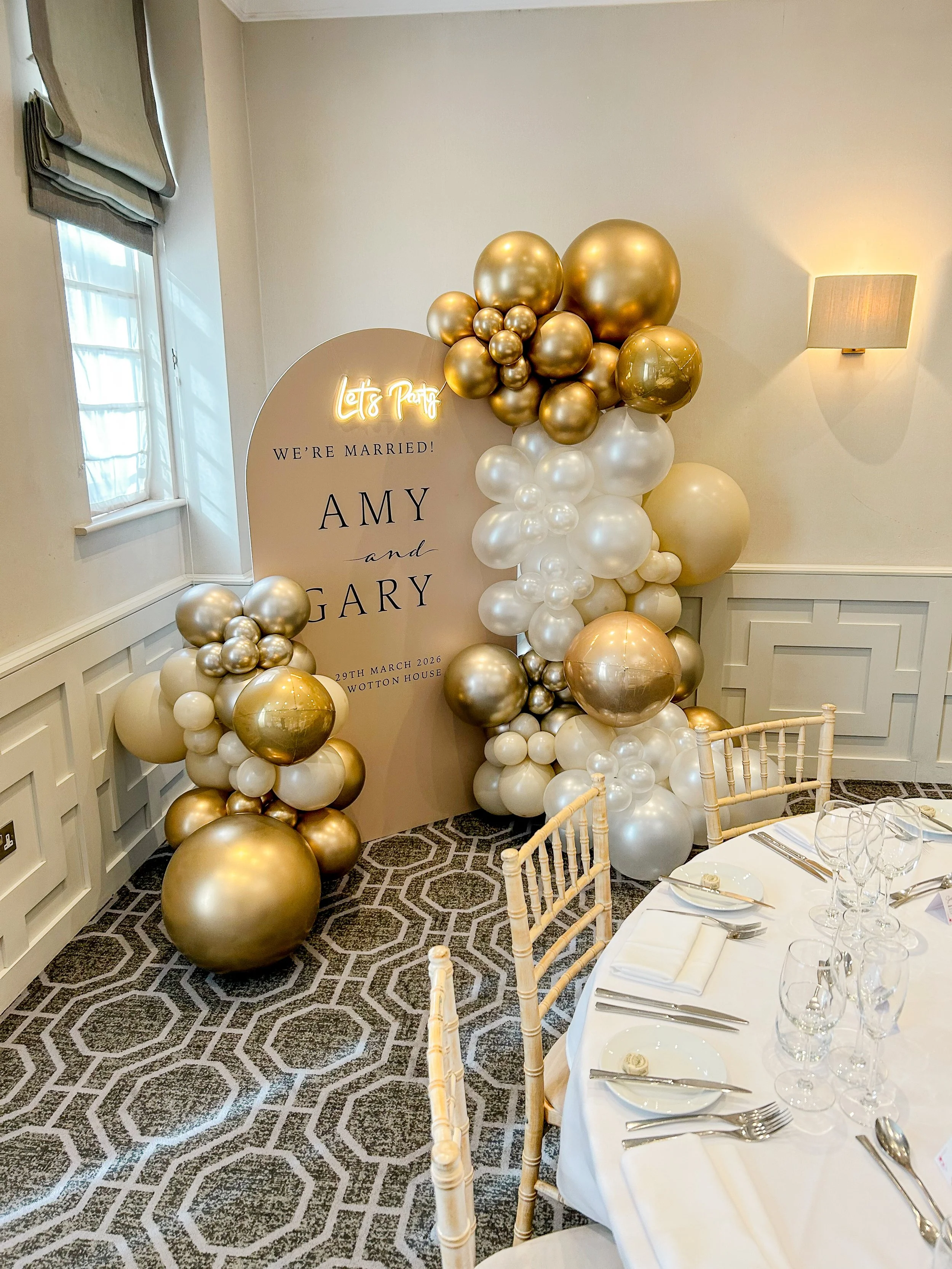 Wotton House Wedding Backdrop Light Up Sign