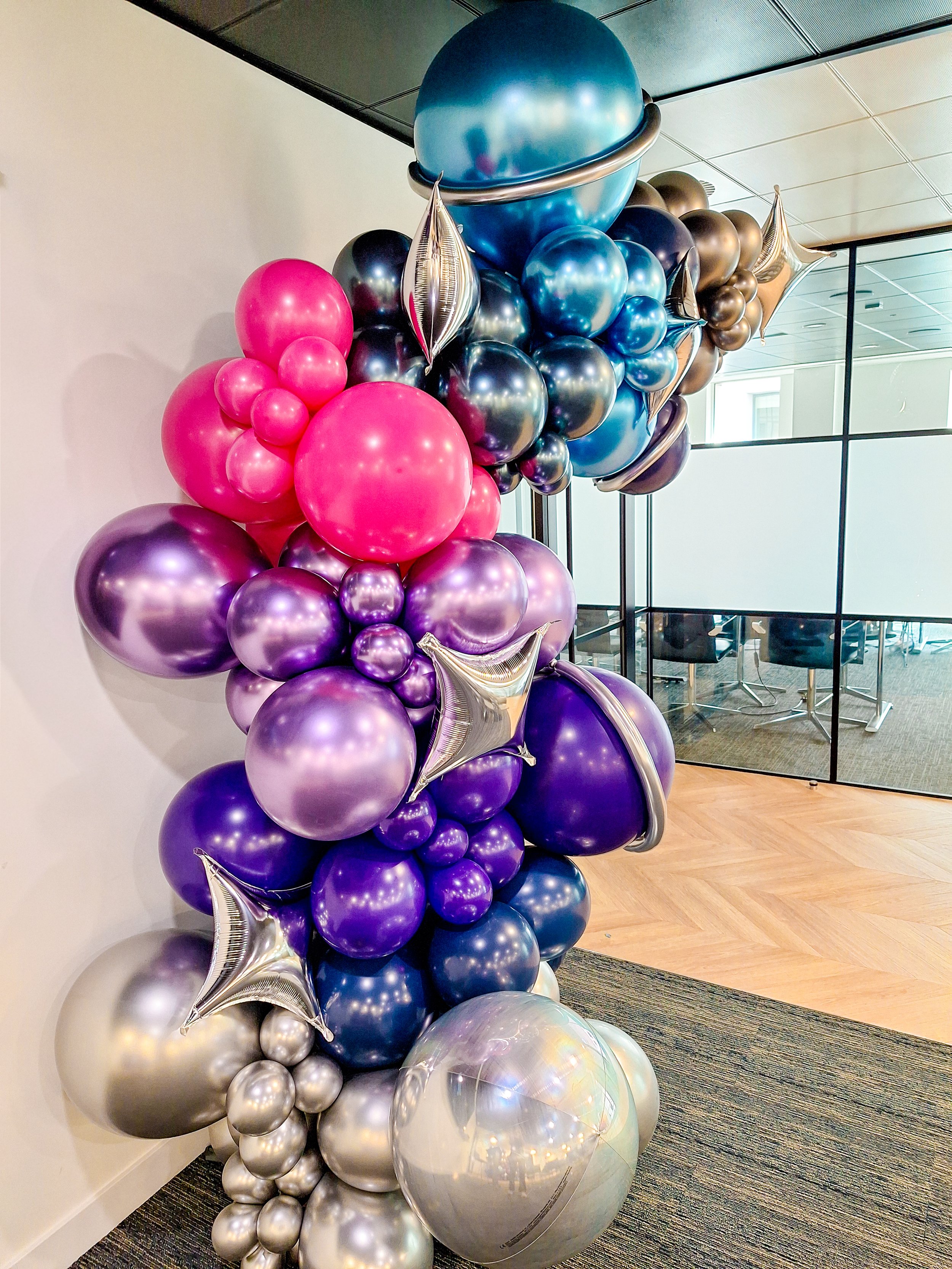 Galaxy Display Space Planets Asym Wall Corporate Veracode