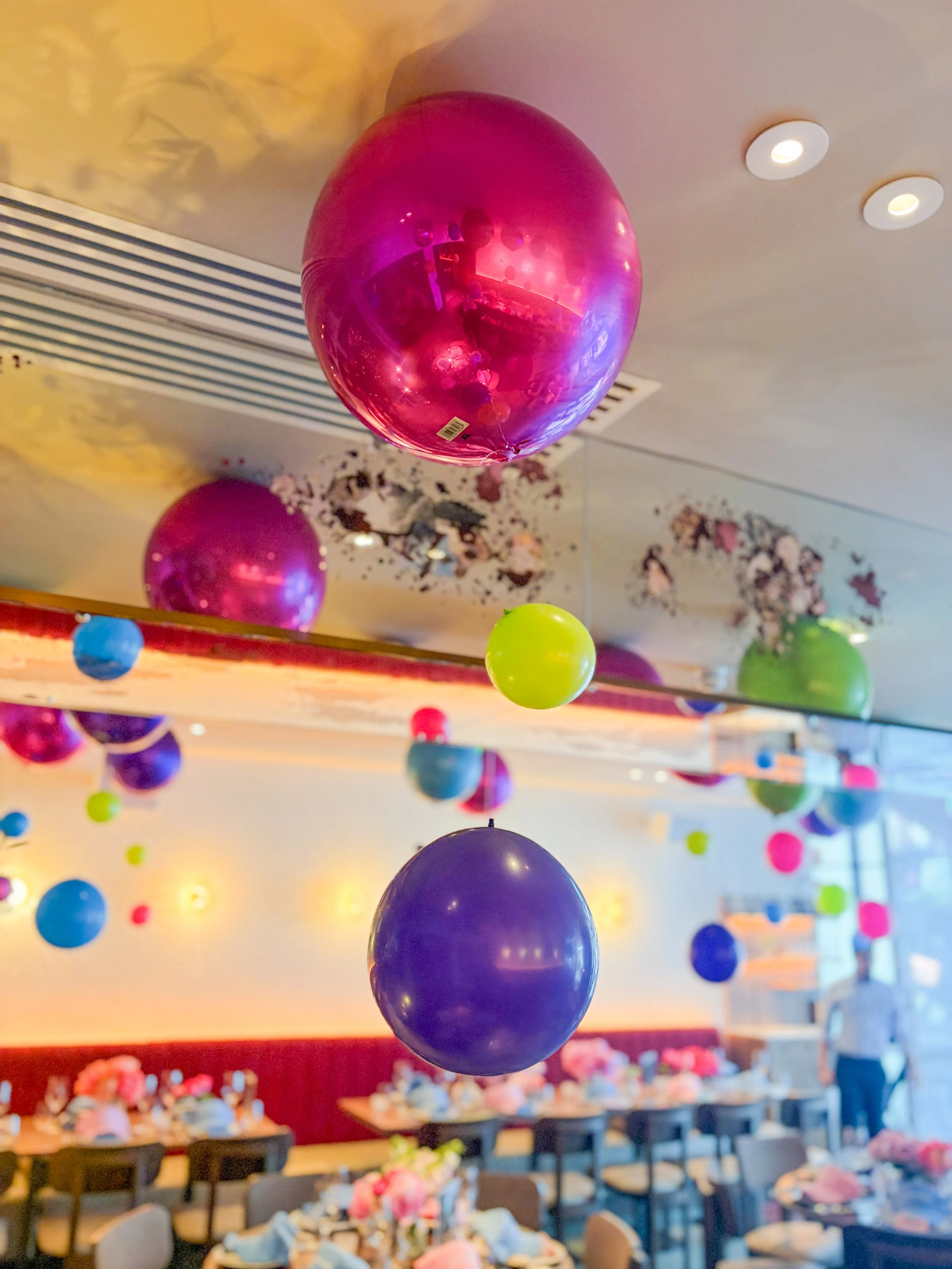 Bright Colourful Ceiling Orb Lines