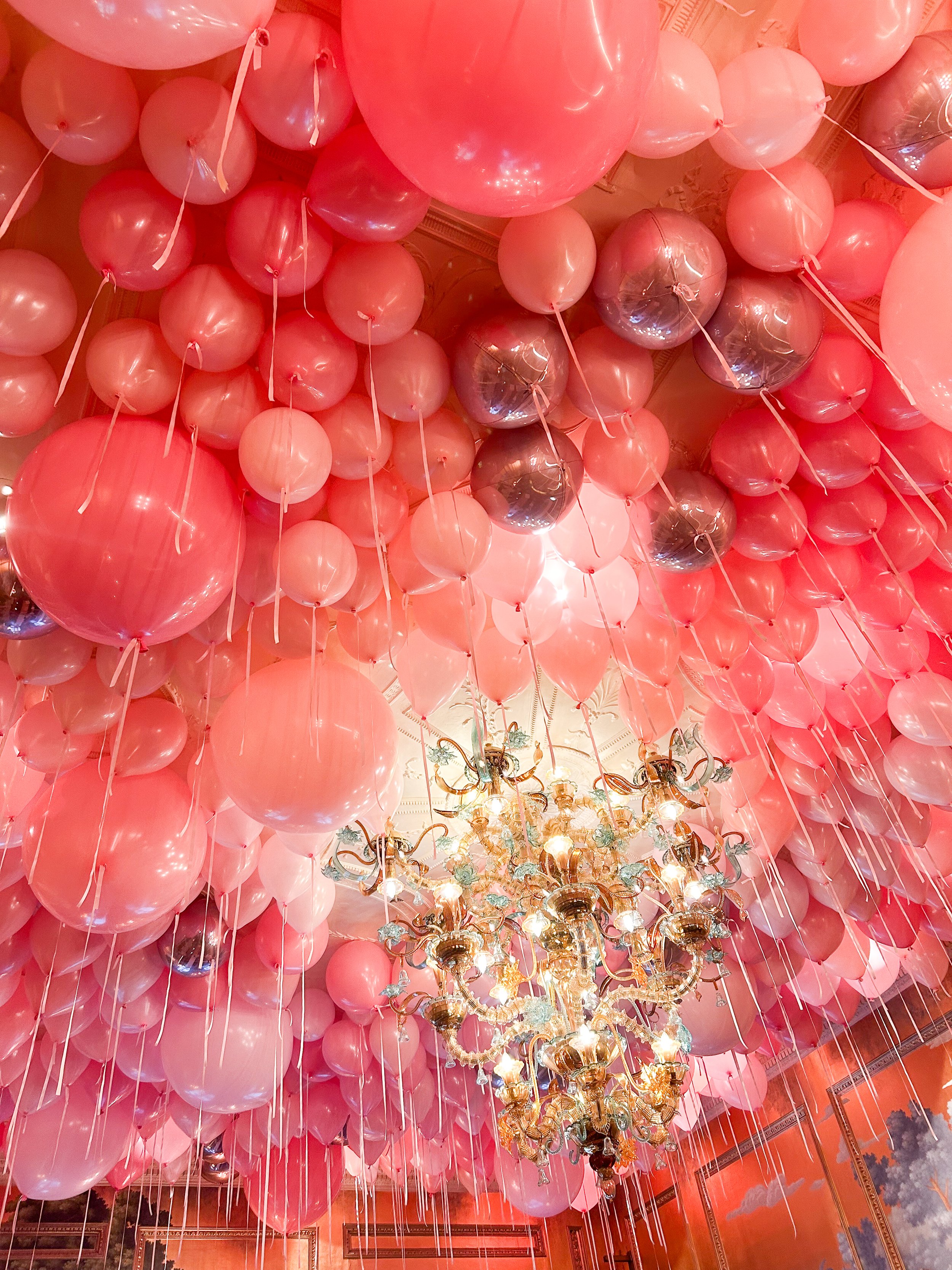 Annabel's Elephant Room Private Party Pink Ceiling Balloons