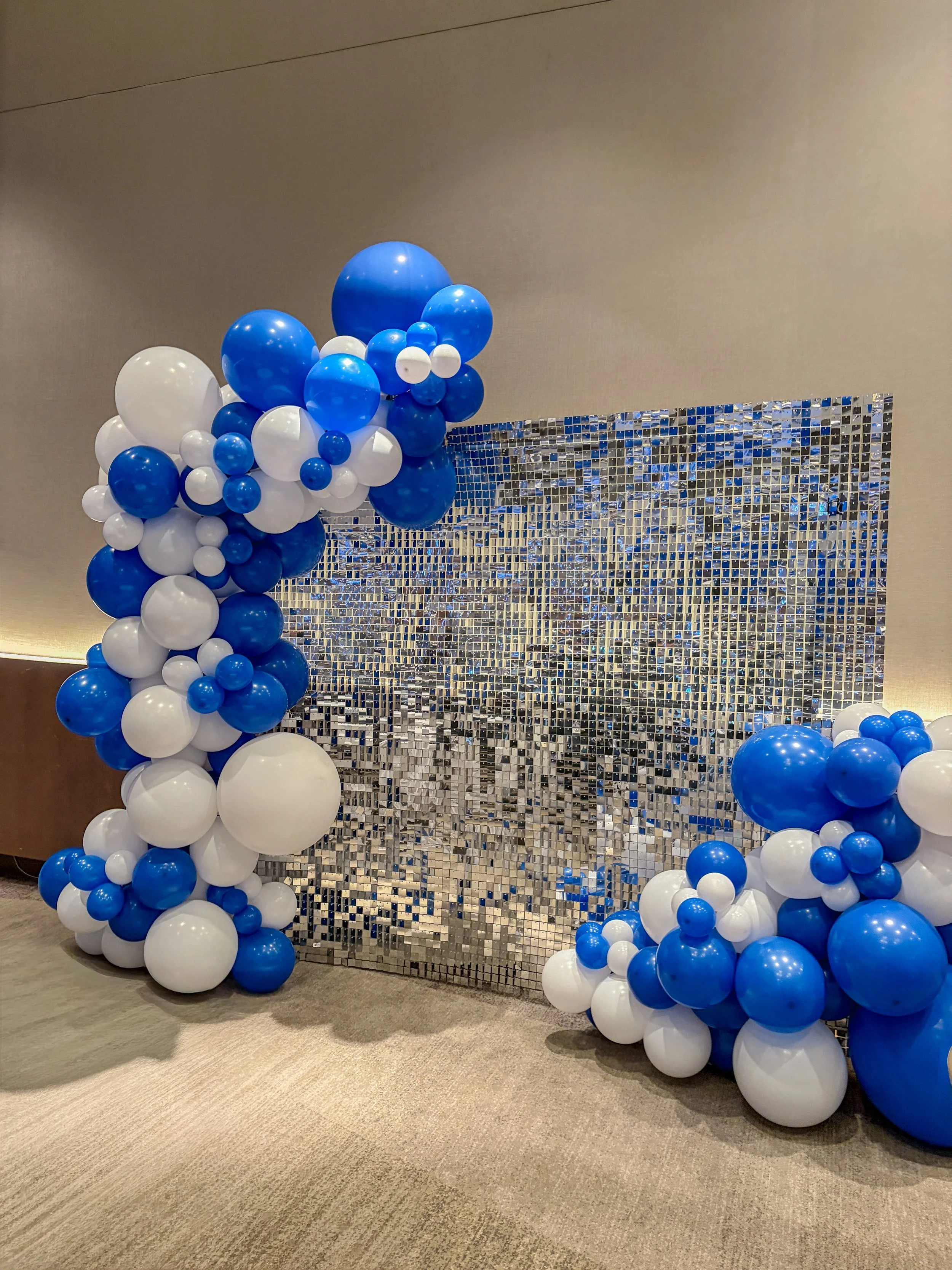 Hilton London Wembley FA Cup Ceiling balloon & Sequin Wall