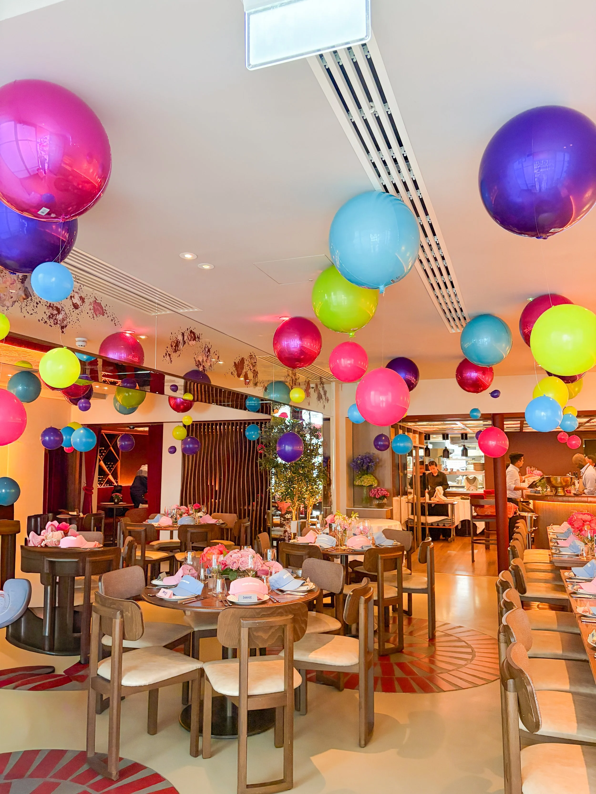 Bright Colourful Ceiling Orb Lines