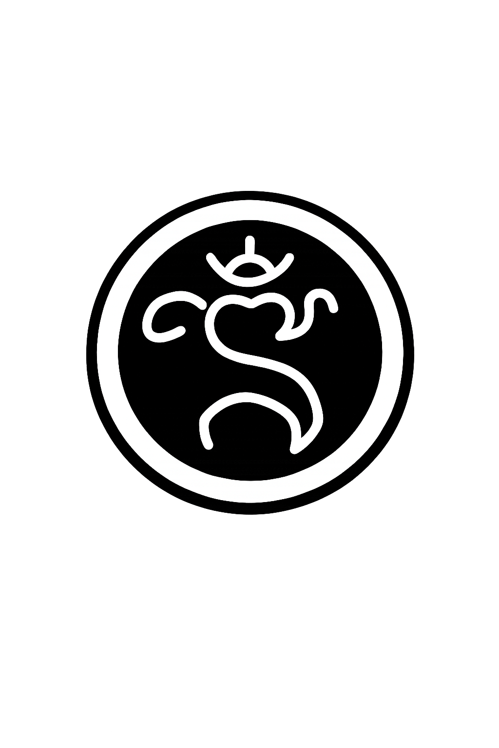 Symbole représentant un organe interne avec une vue de l'intérieur, encadré dans un cercle, en style de logo.