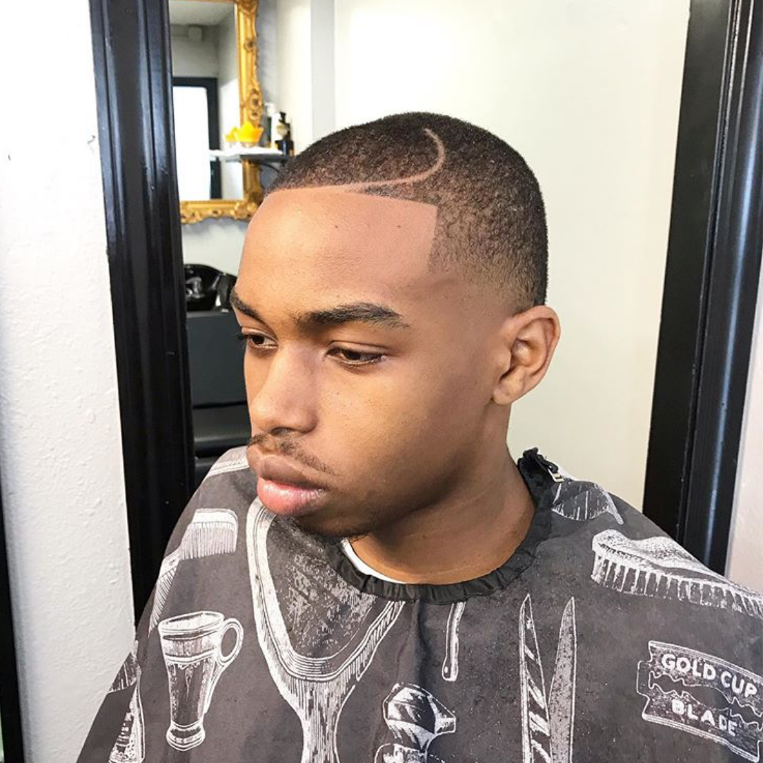 Side Part Haircut for Black Mens Hair