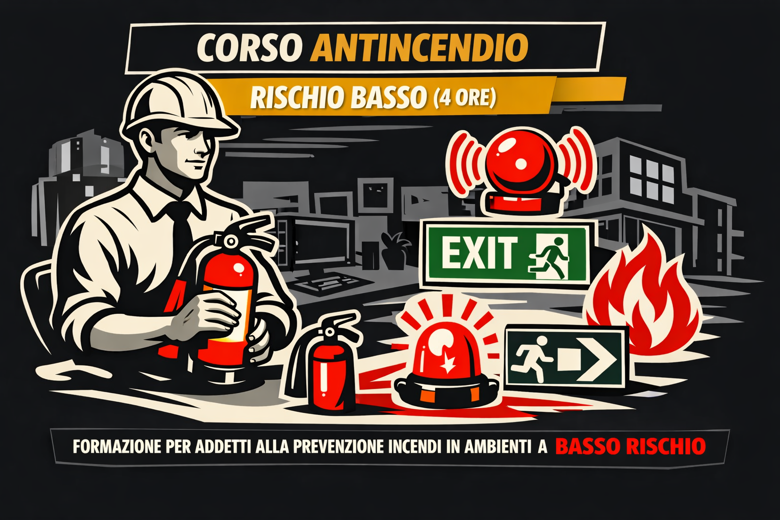 Corso Antincendio - Rischio Basso (4 Ore)