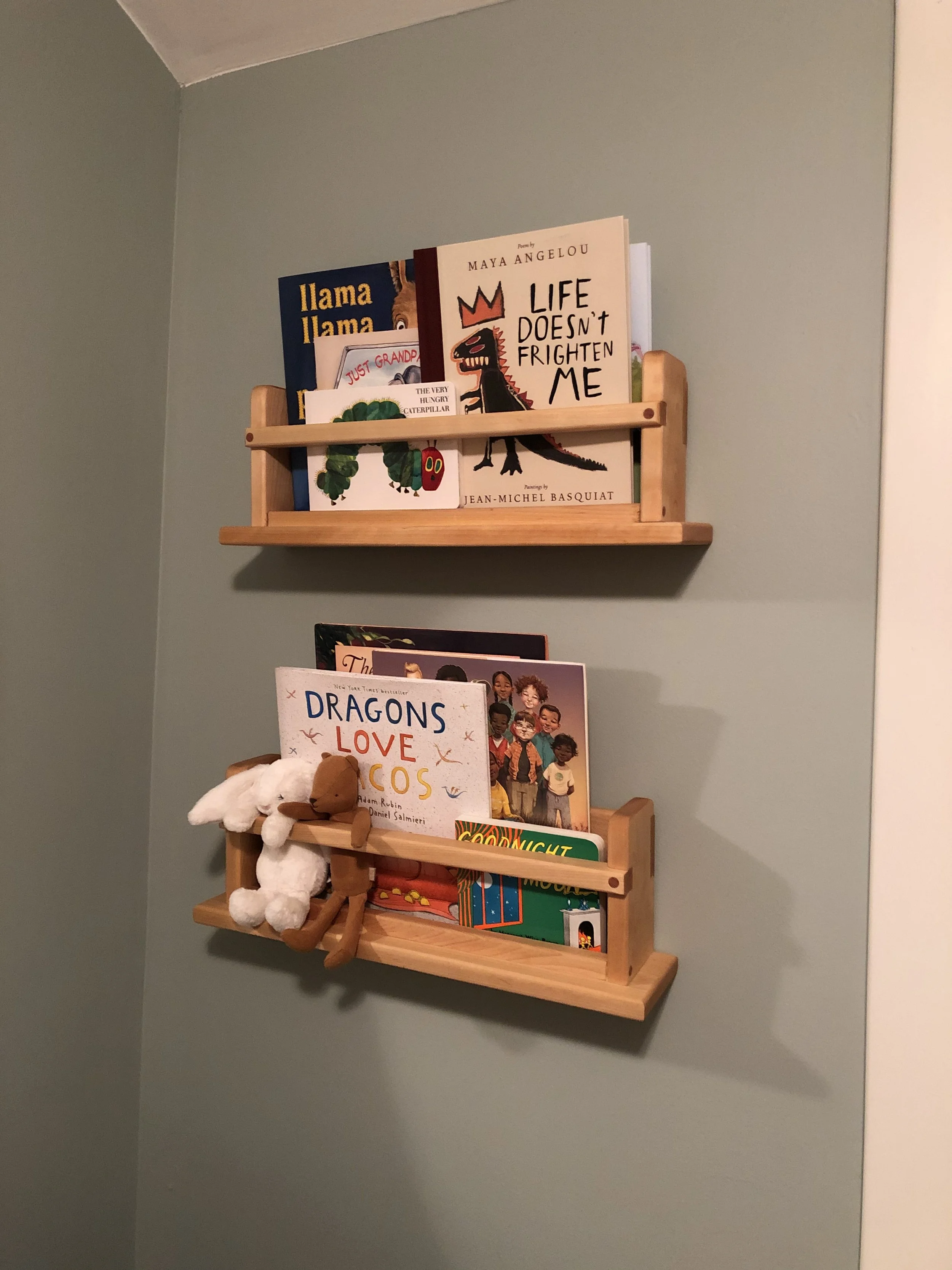 Custom Kids Book Shelves - maple