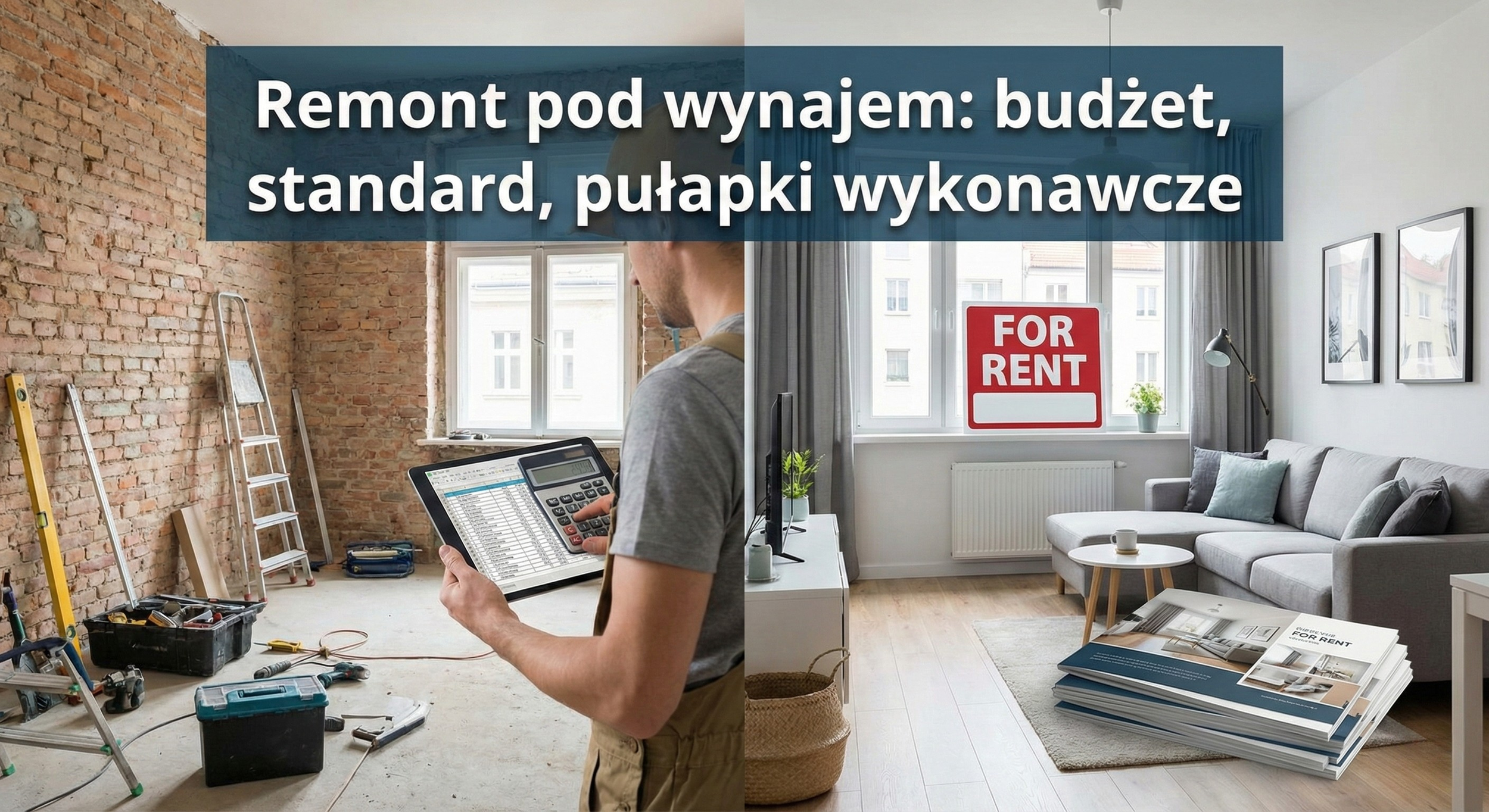 Remont mieszkania pod wynajem: budżet, standard i pułapki wykonawcze.