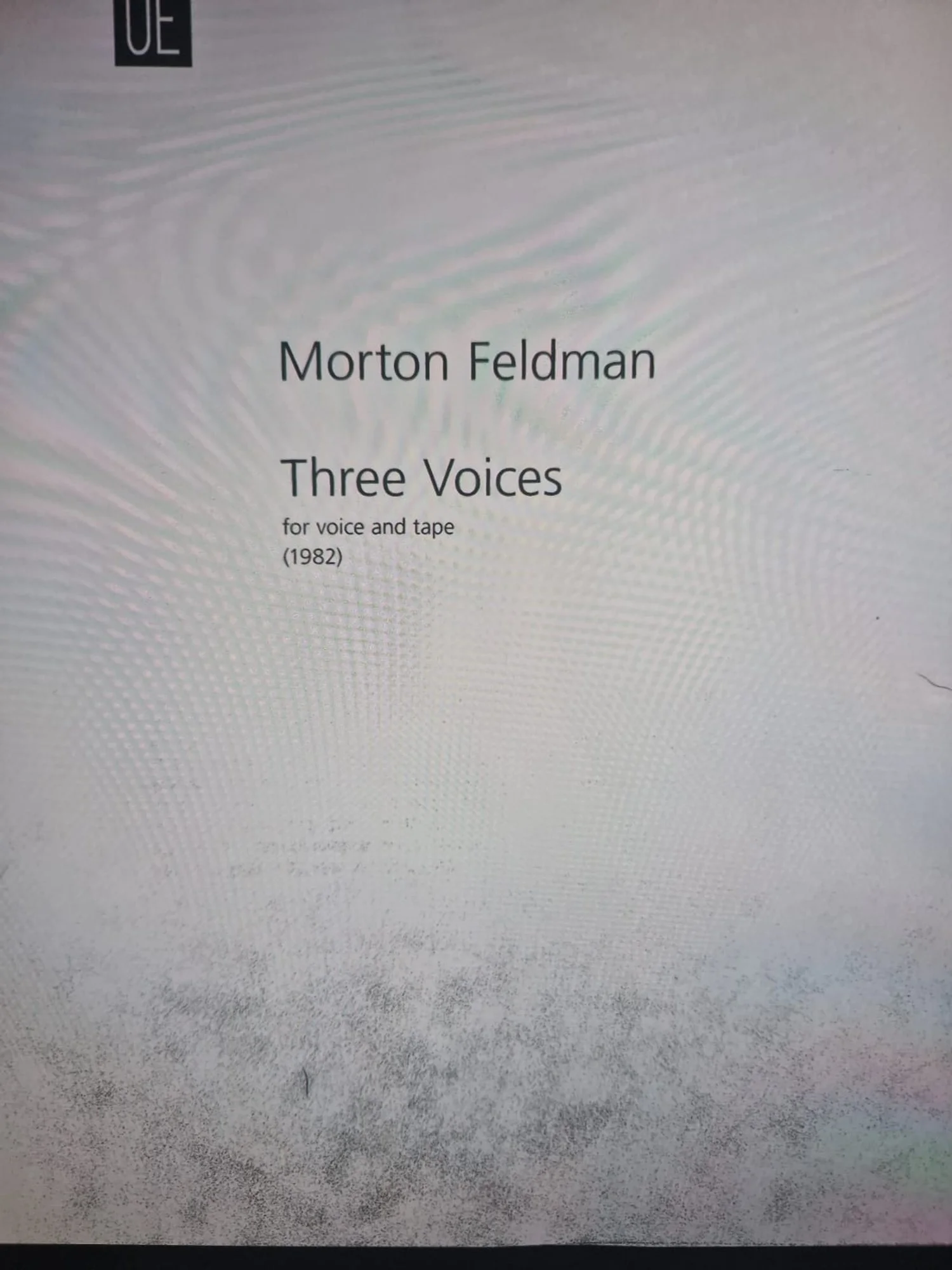 Mortona Feldmana "3 Voices"