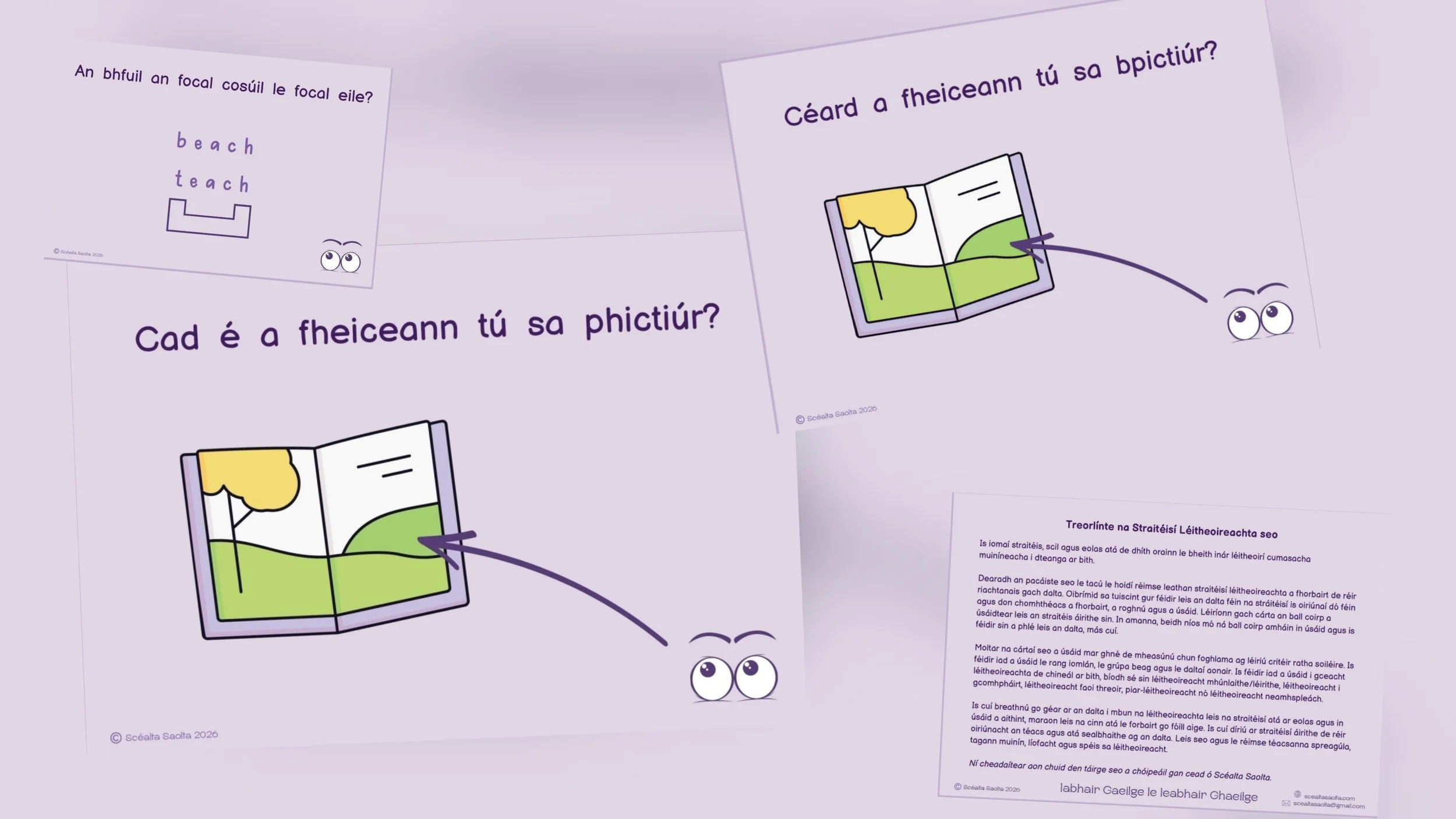 Straitéisí Léitheoireachta - pacáiste cártaí