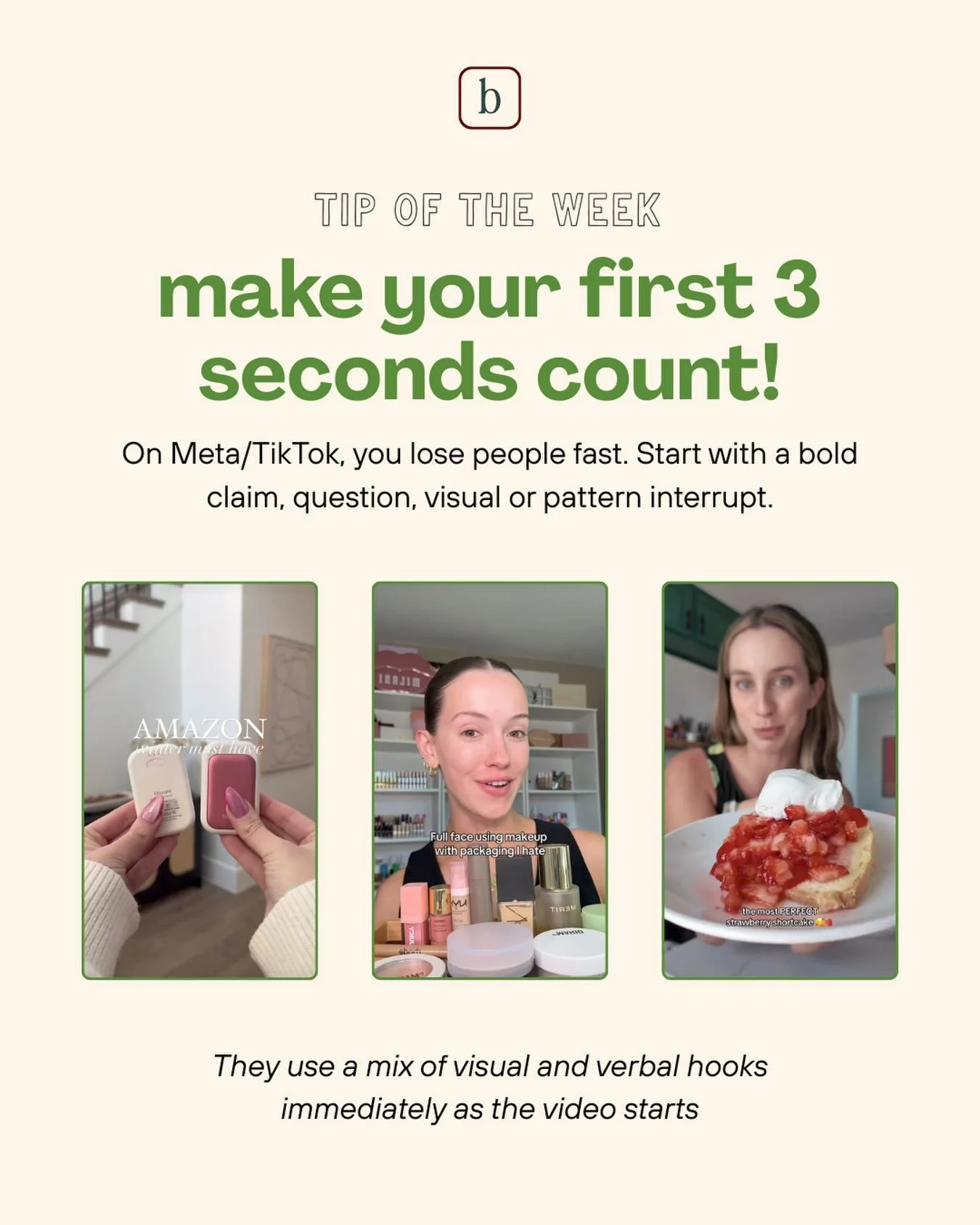 Be honest&hellip; are your first three seconds scroll-stopping or scroll-past?
 On Meta and TikTok, attention disappears fast. The brands that win are the ones who lead with a bold claim, a pattern interrupt, or a visual hook right away.
  If you wan